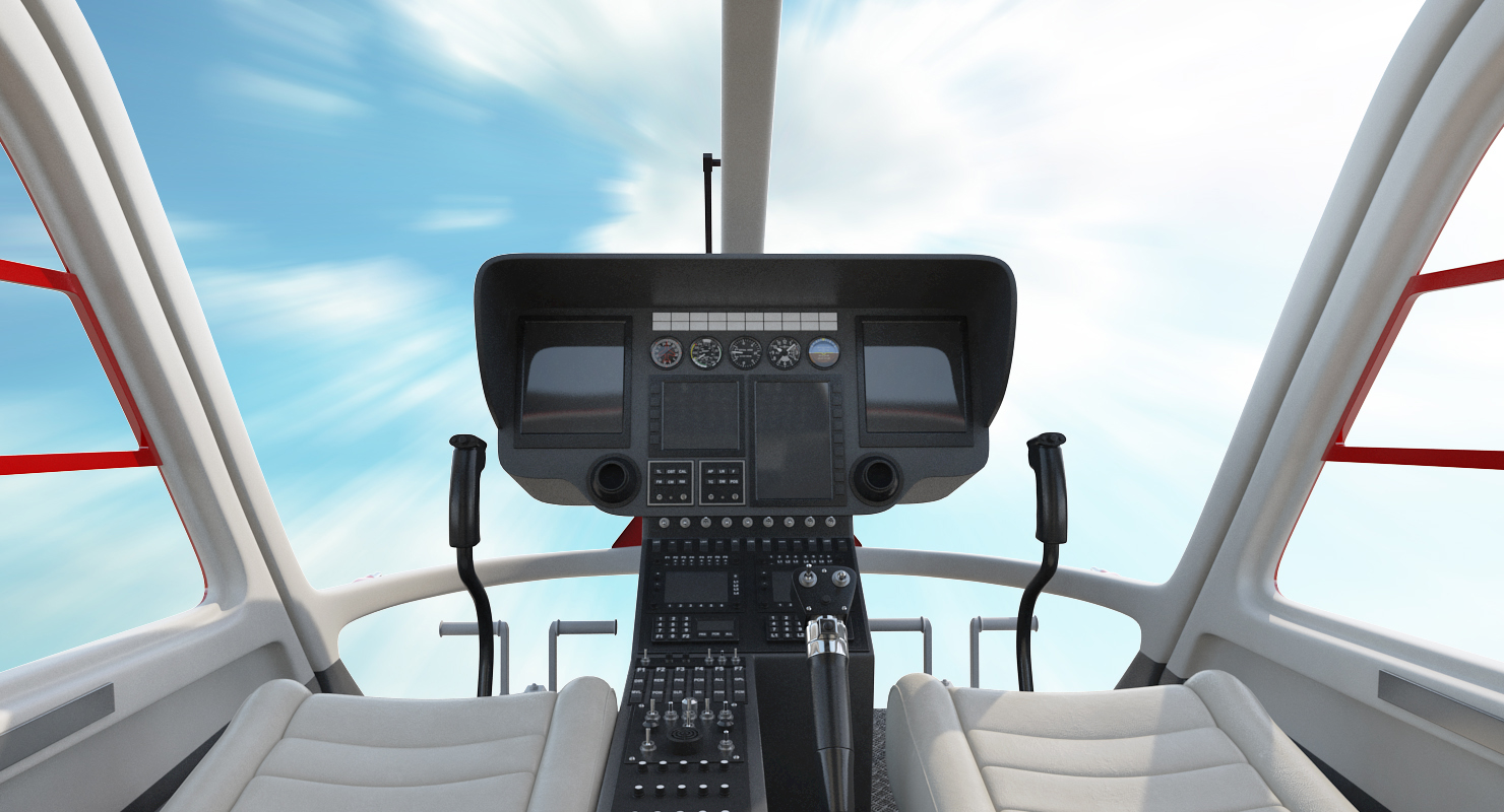 Medical Air Assistance Eurocopter EC 135 Rigged 3D