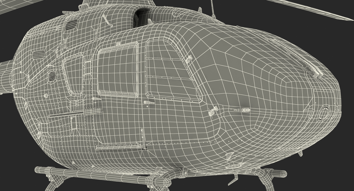 Medical Air Assistance Eurocopter EC 135 Rigged 3D