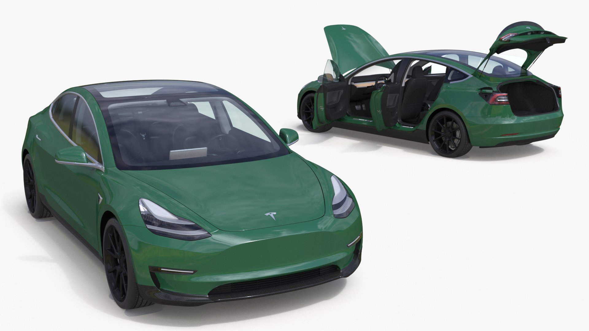 3D model Tesla Model 3 Carbon Fiber Sport Package