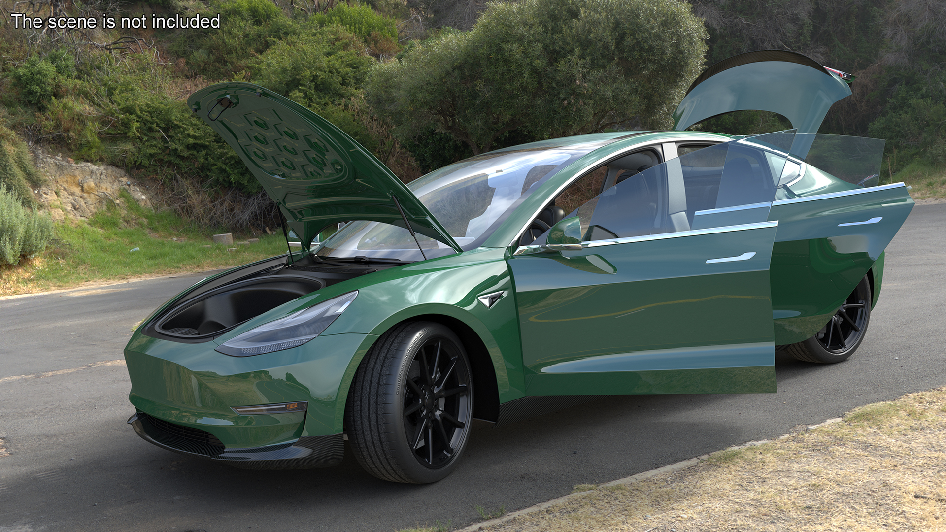 3D model Tesla Model 3 Carbon Fiber Sport Package