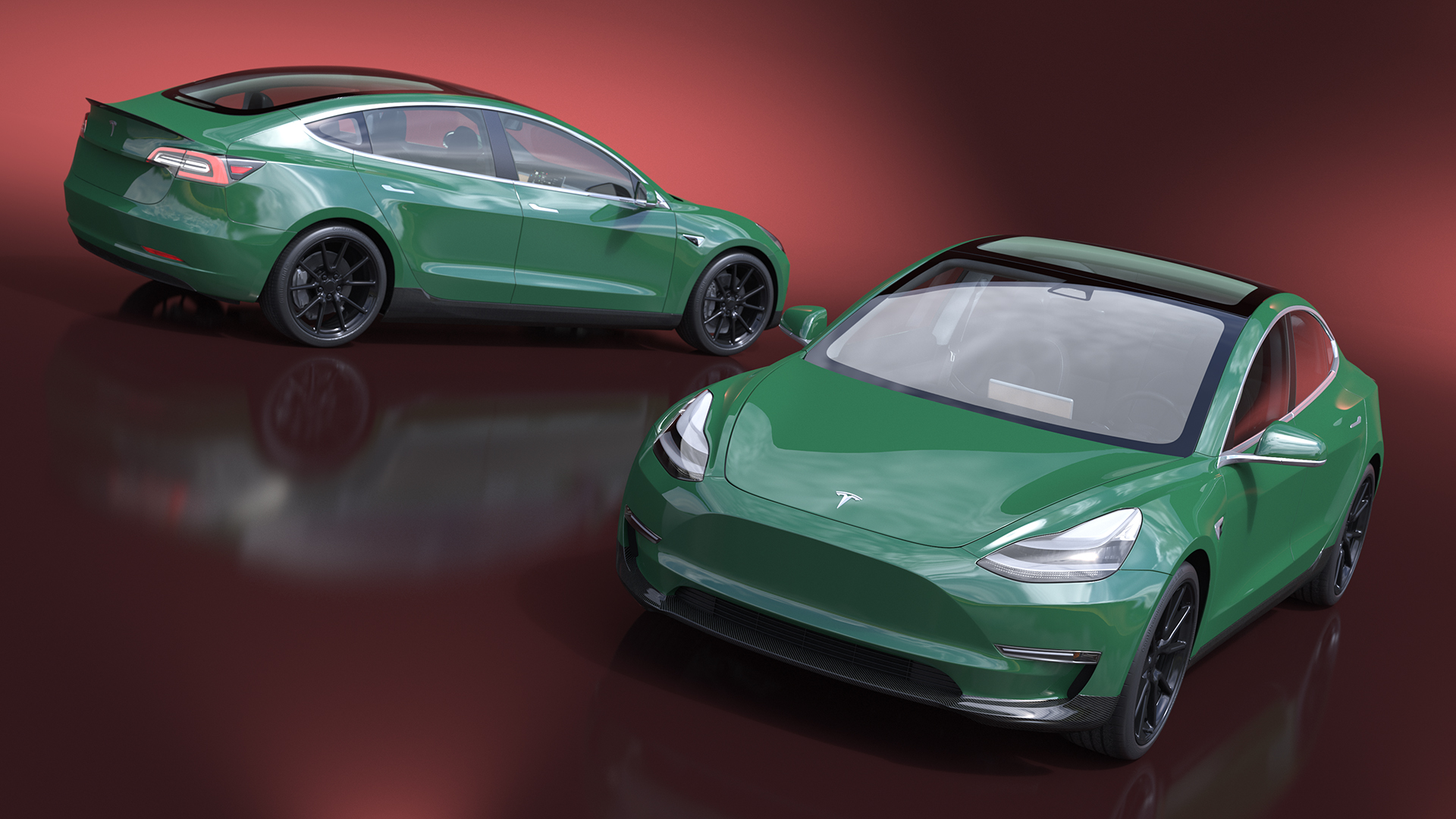 3D model Tesla Model 3 Carbon Fiber Sport Package