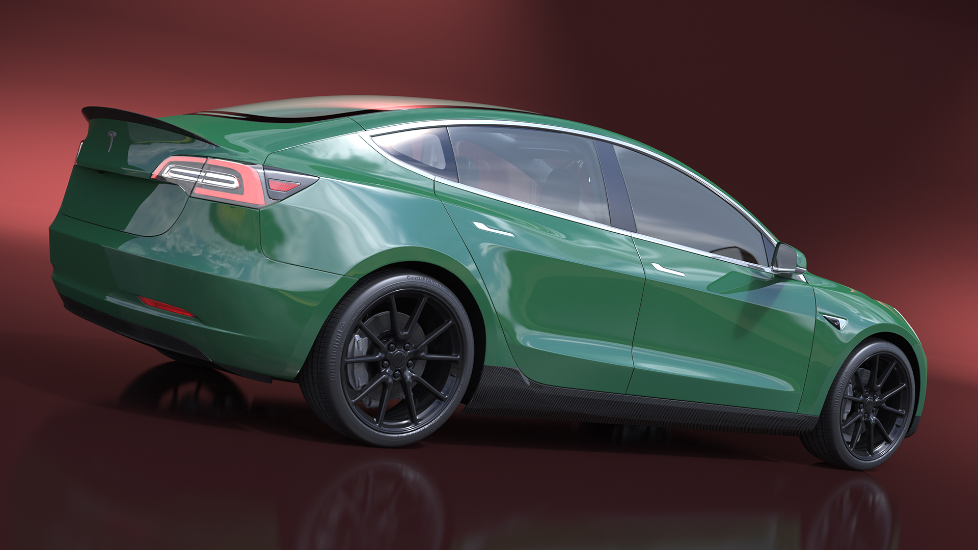 3D model Tesla Model 3 Carbon Fiber Sport Package