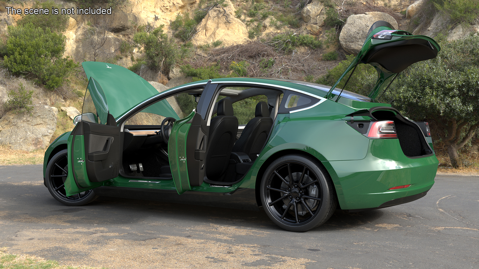 3D model Tesla Model 3 Carbon Fiber Sport Package