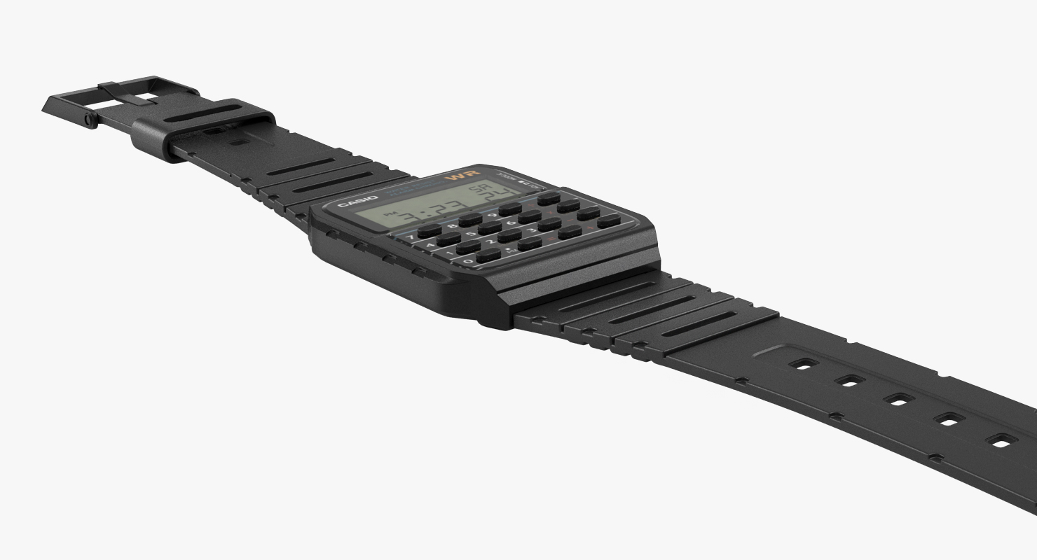 3D Casio Retro Calculator Watch model