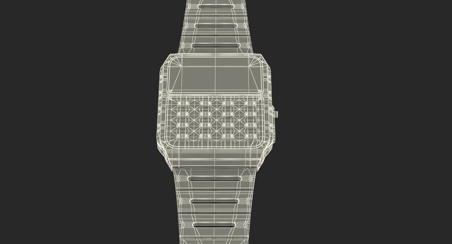 3D Casio Retro Calculator Watch model