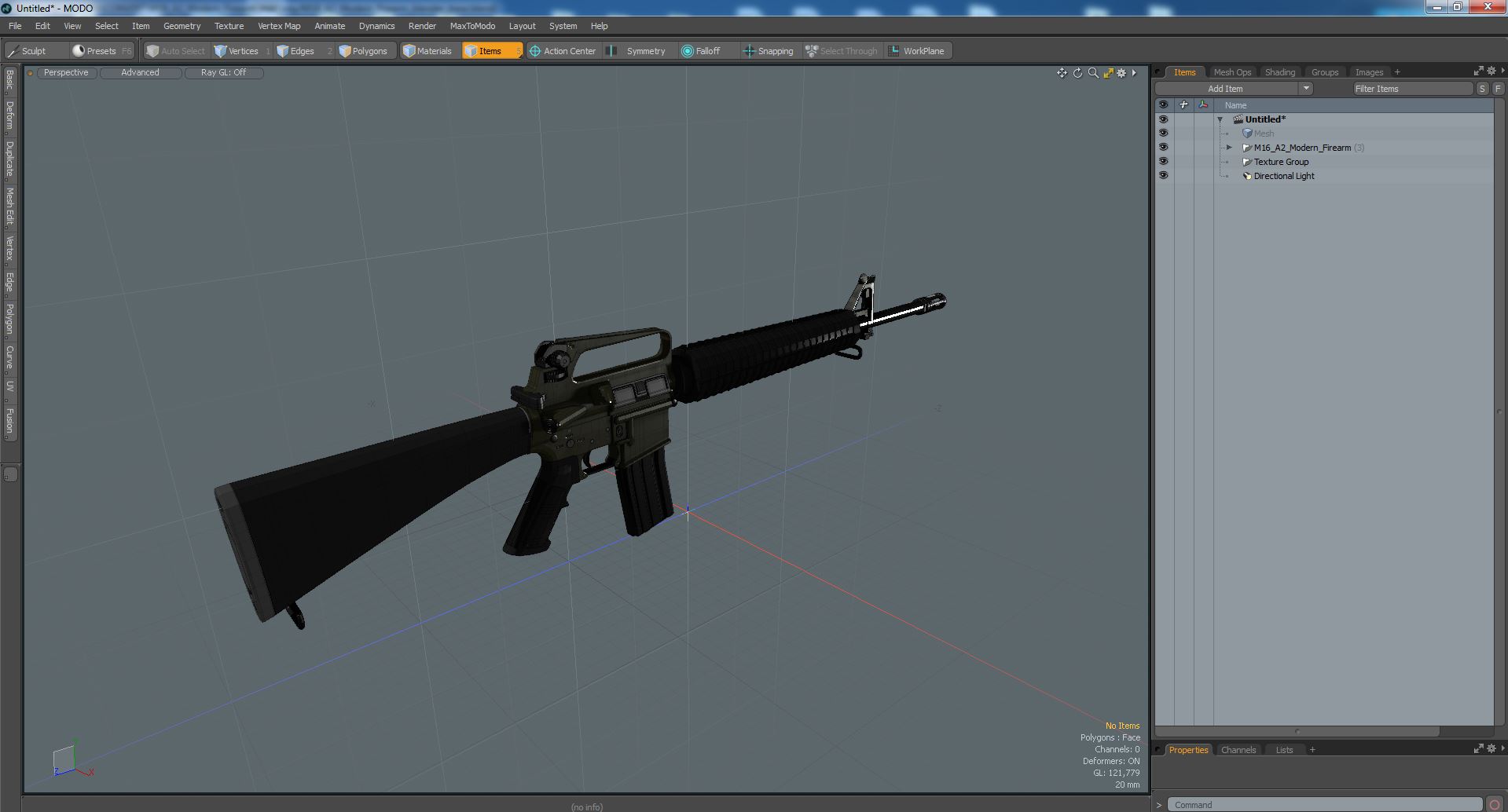 3D M16 A2 Modern Firearm