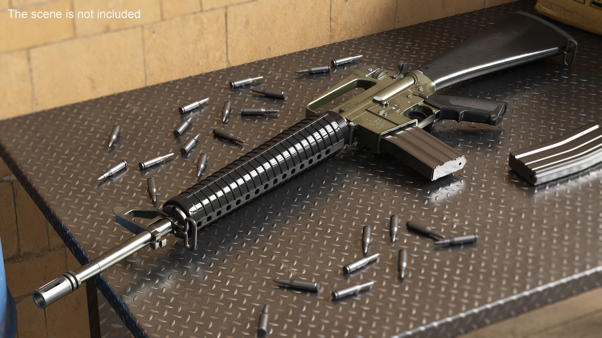 3D M16 A2 Modern Firearm