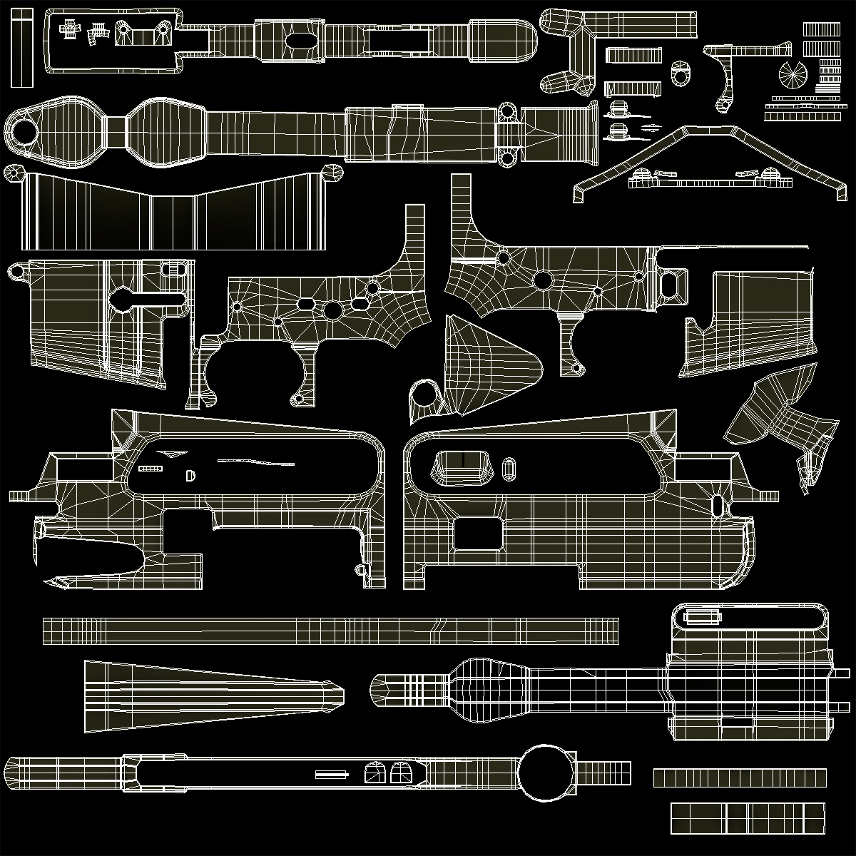 3D M16 A2 Modern Firearm