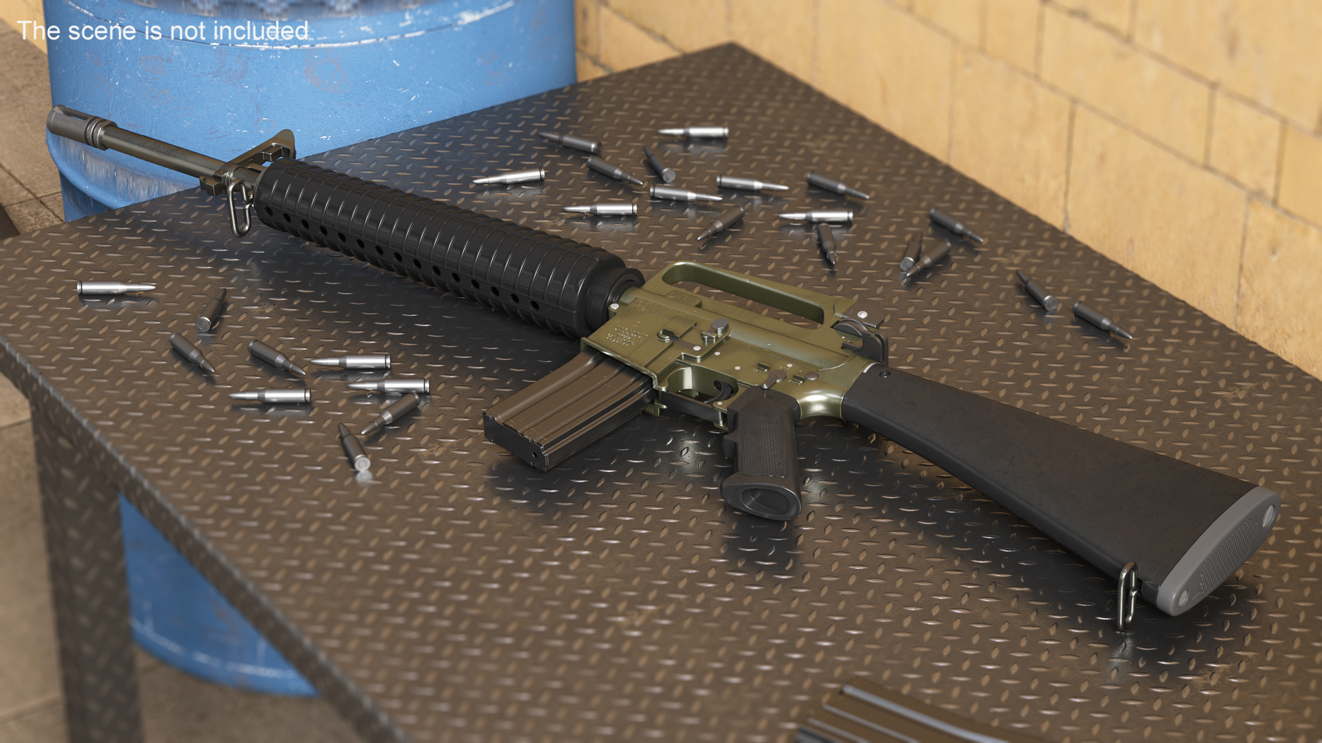 3D M16 A2 Modern Firearm