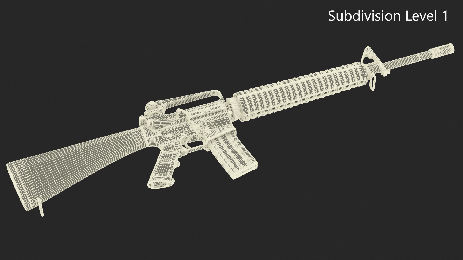 3D M16 A2 Modern Firearm