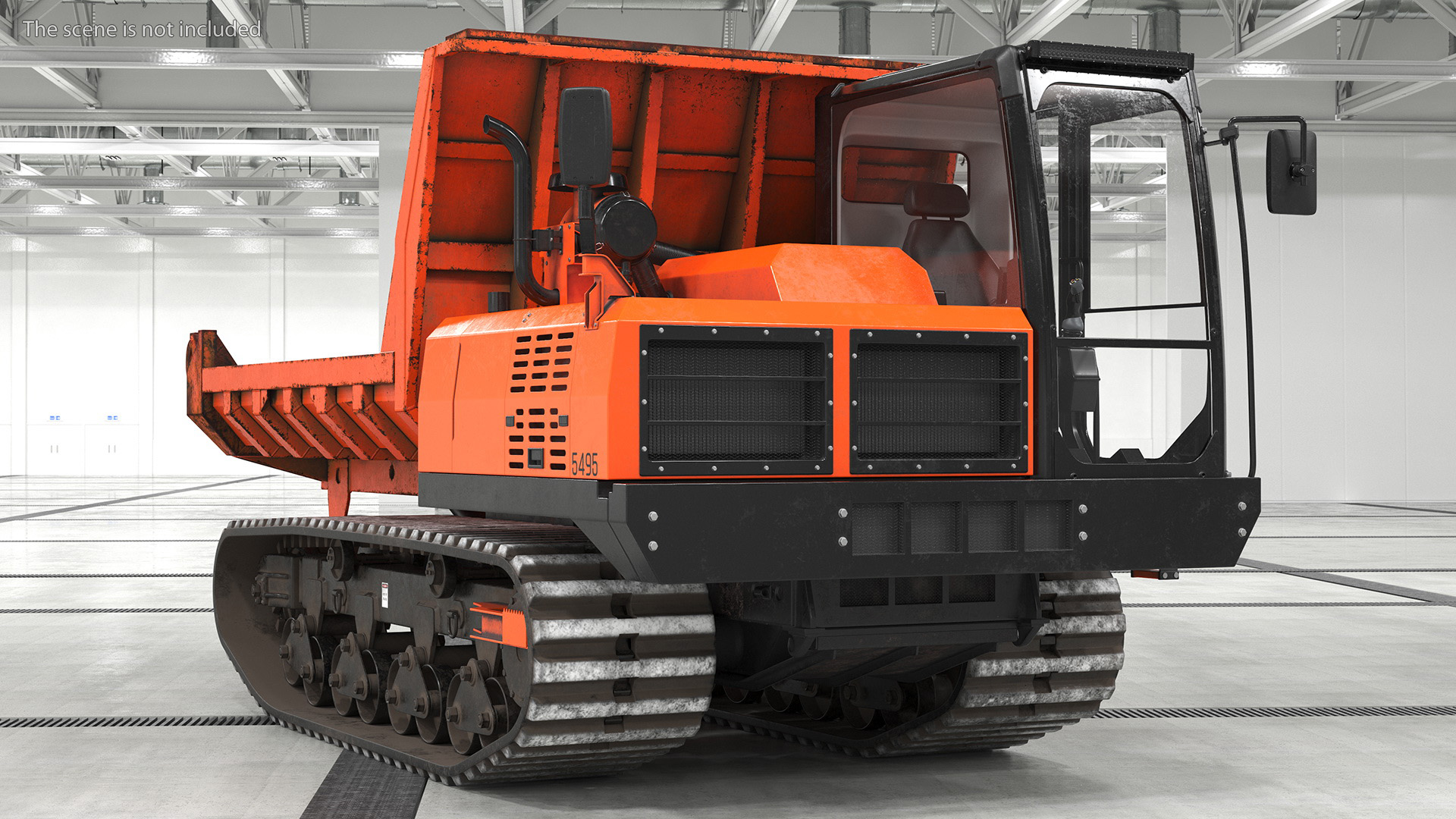 3D Small Crawler Dumper Orange Old