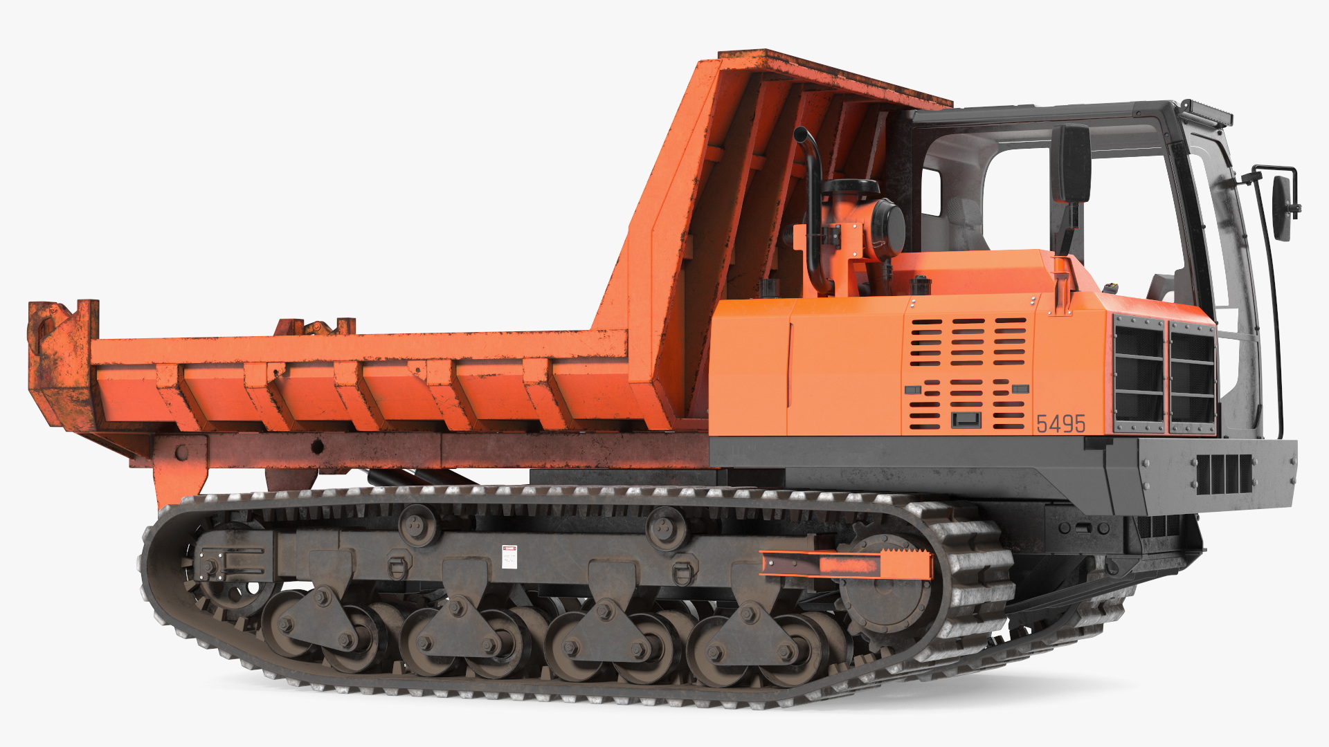 3D Small Crawler Dumper Orange Old