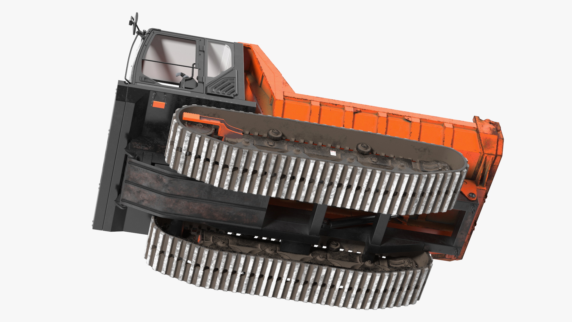 3D Small Crawler Dumper Orange Old