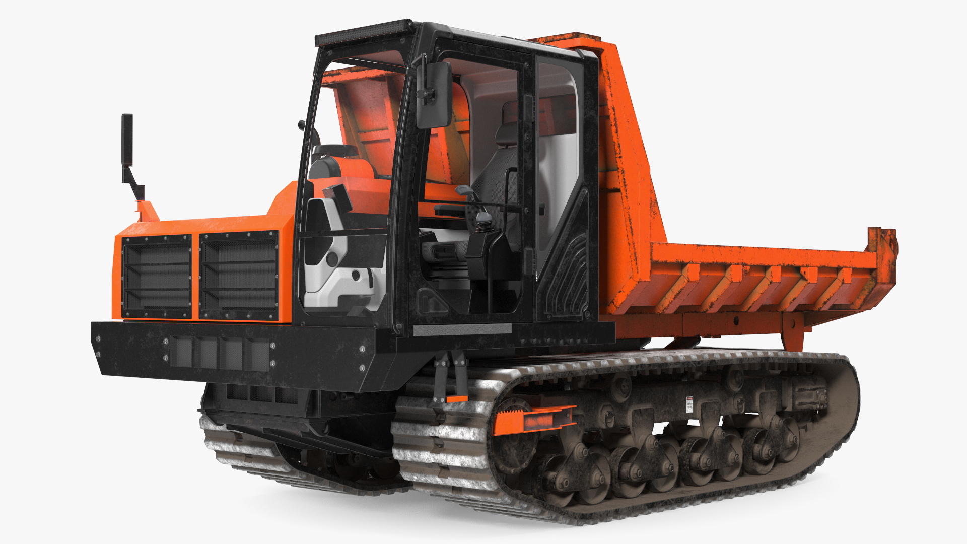 3D Small Crawler Dumper Orange Old