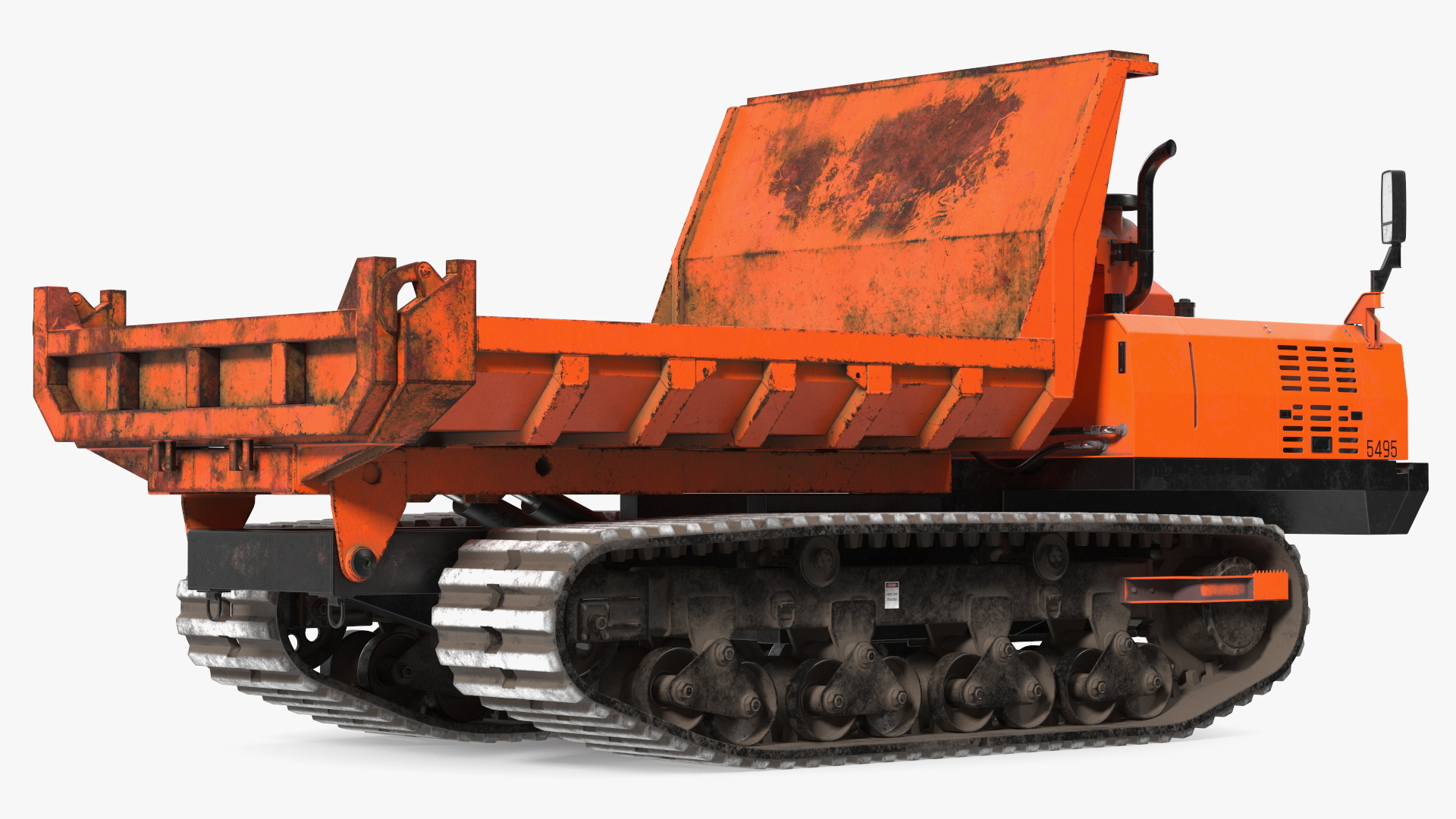 3D Small Crawler Dumper Orange Old