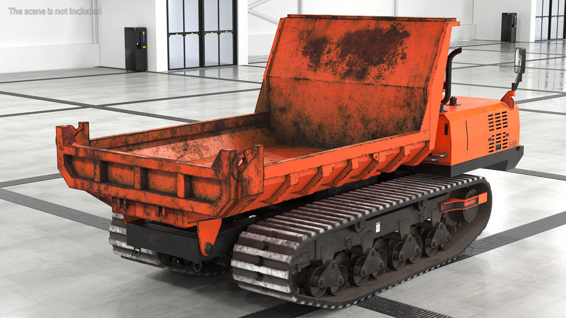 3D Small Crawler Dumper Orange Old