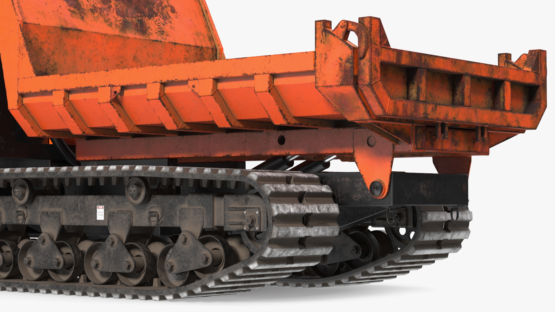 3D Small Crawler Dumper Orange Old