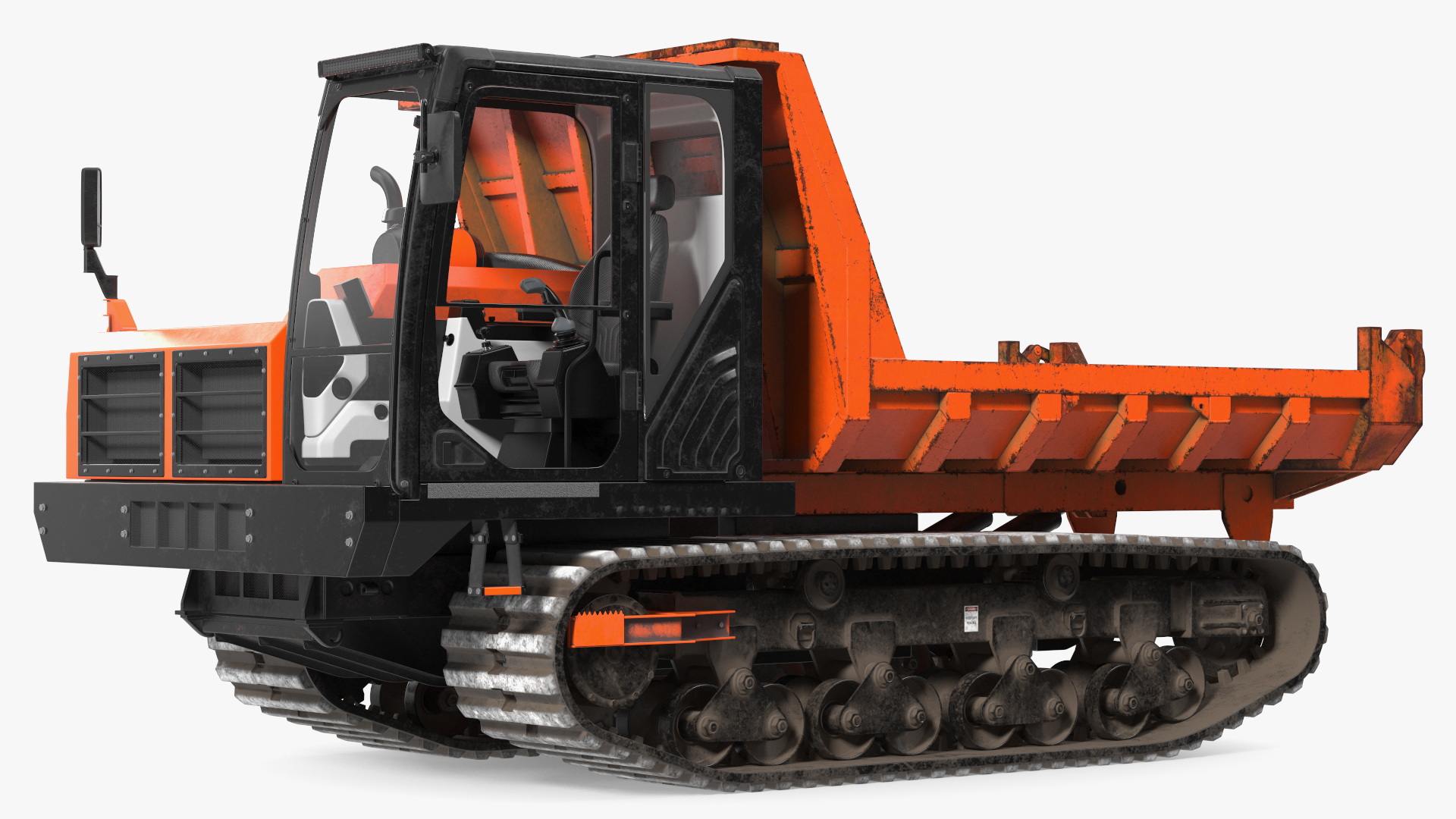 3D Small Crawler Dumper Orange Old