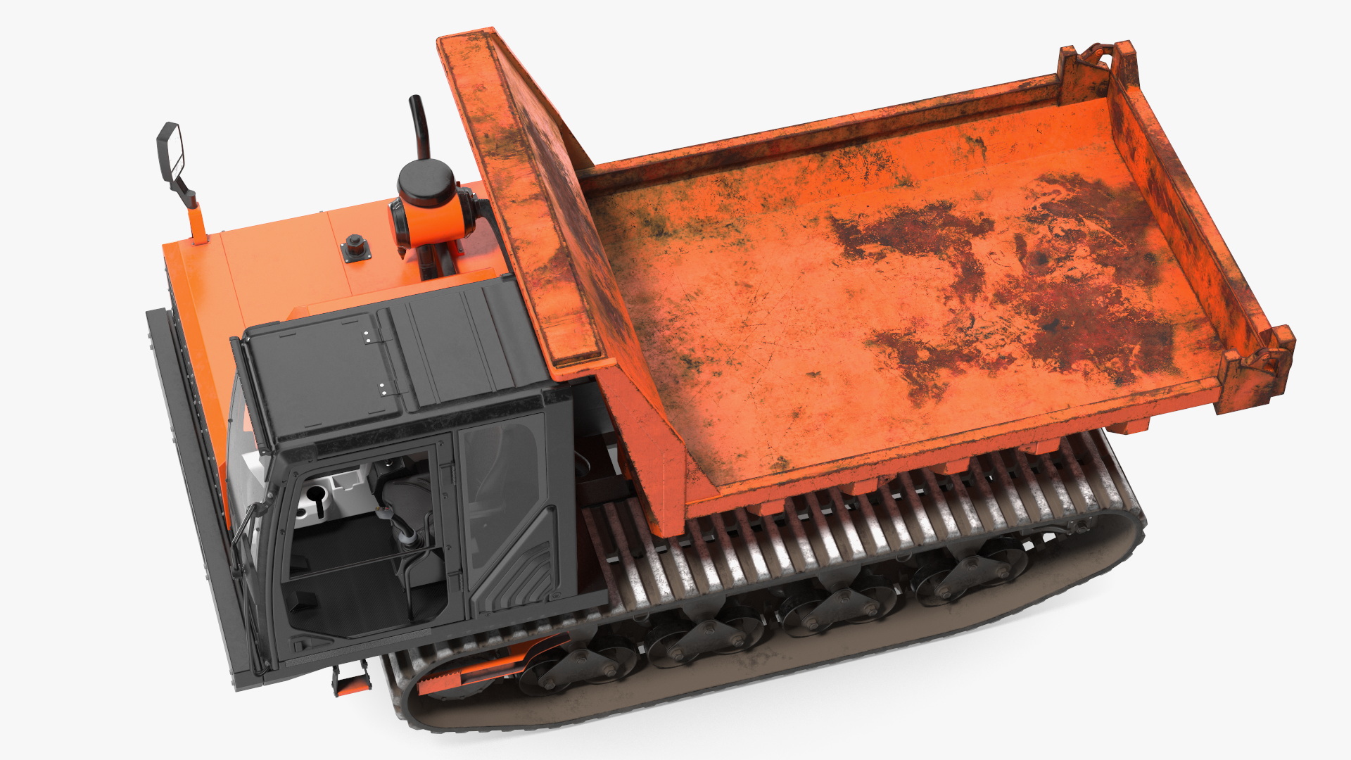 3D Small Crawler Dumper Orange Old