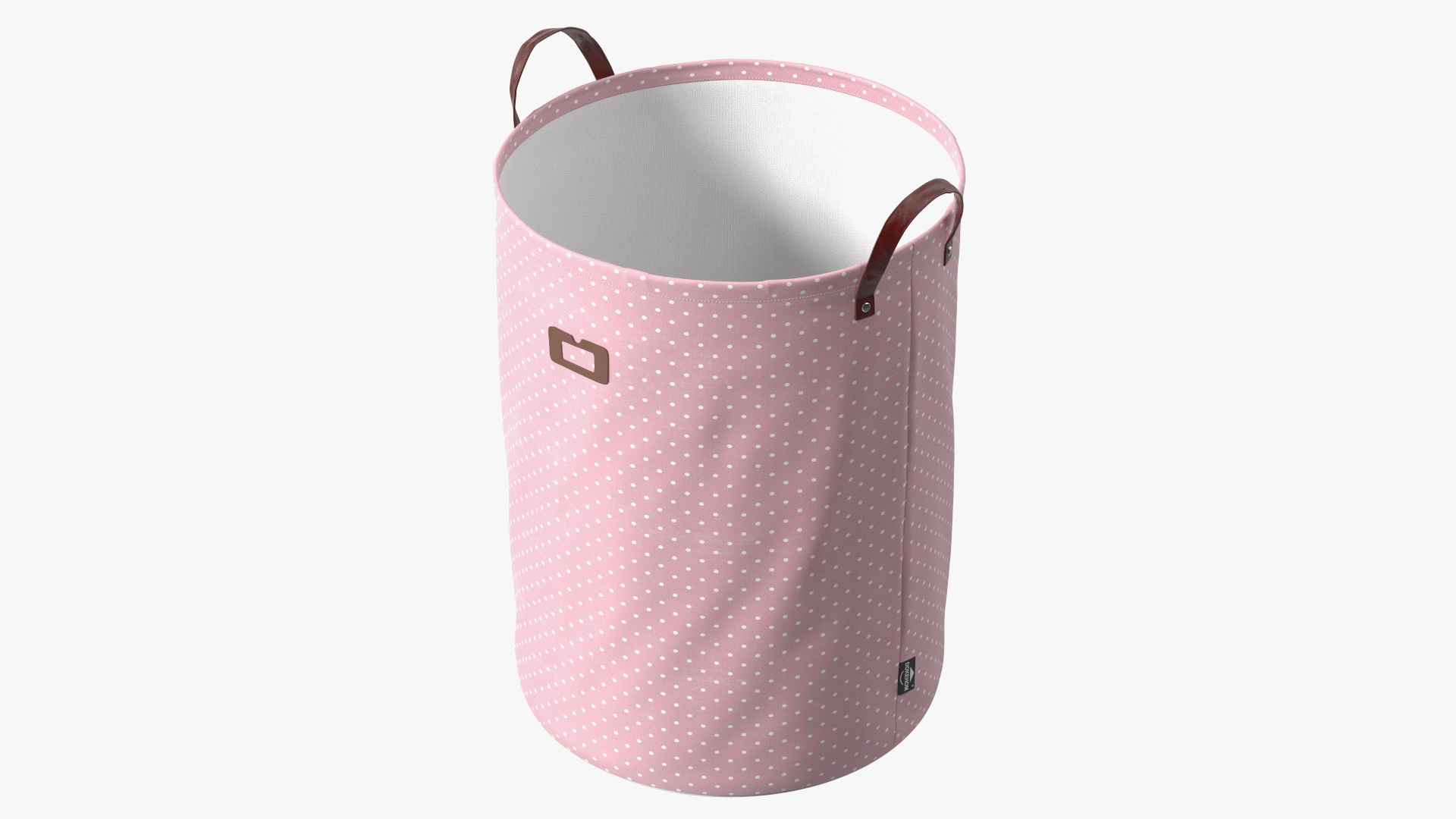 3D Freestanding Laundry Basket Pink Empty model