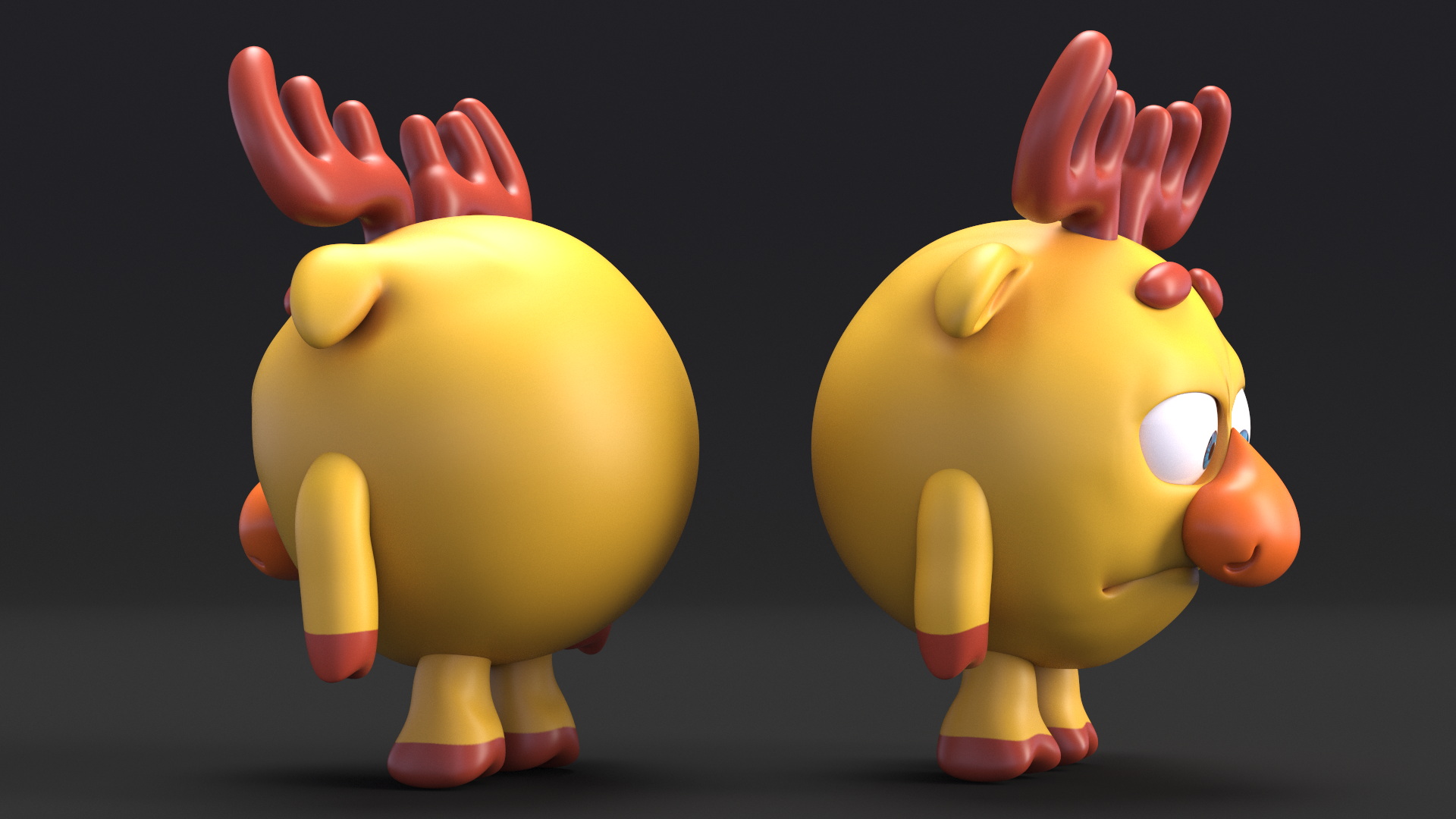 Cartoon Character Dokko Sad Pose 3D