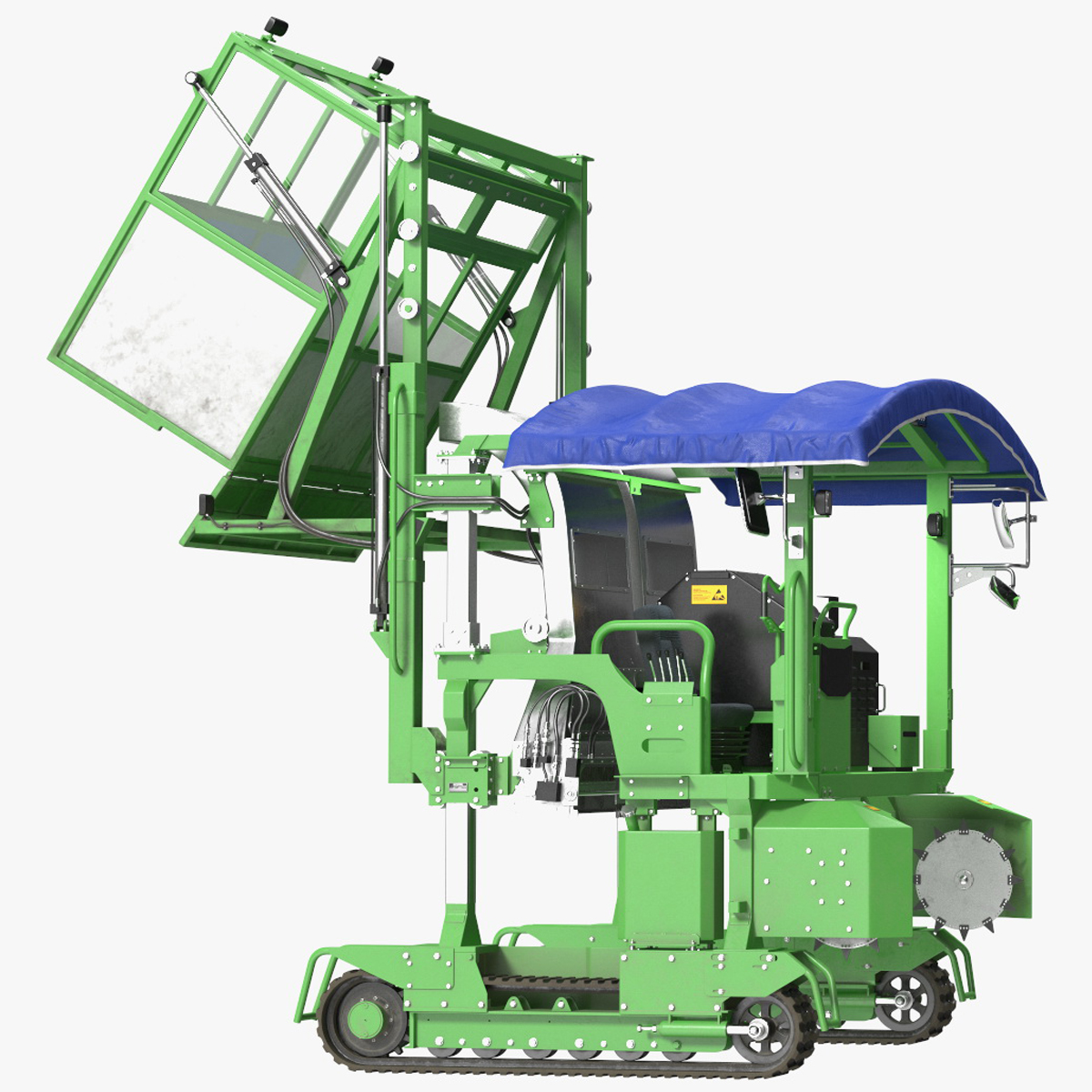 Self Propelled Tea Leaf Harvester Rigged for Maya 3D model