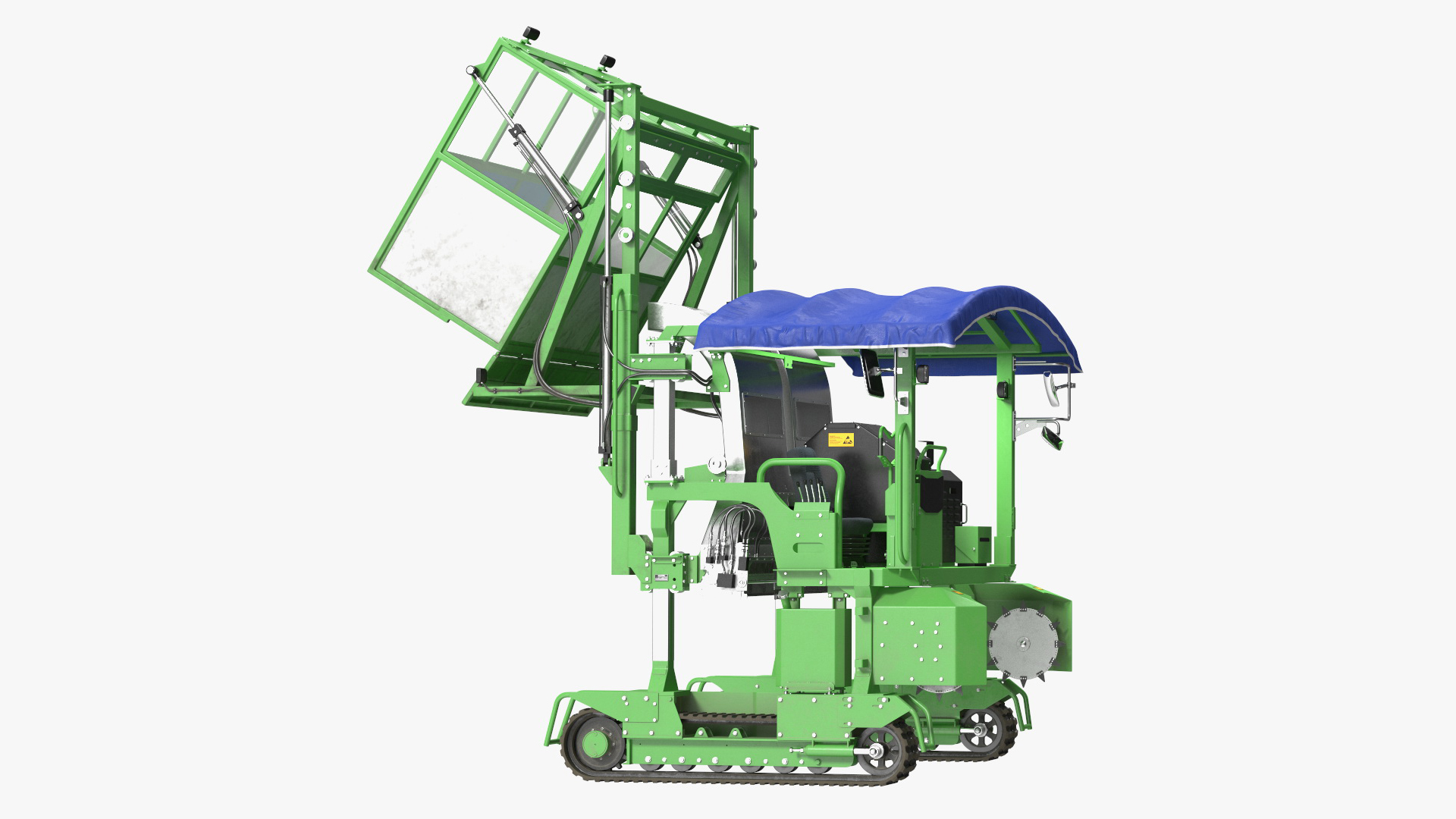 Self Propelled Tea Leaf Harvester Rigged for Maya 3D model