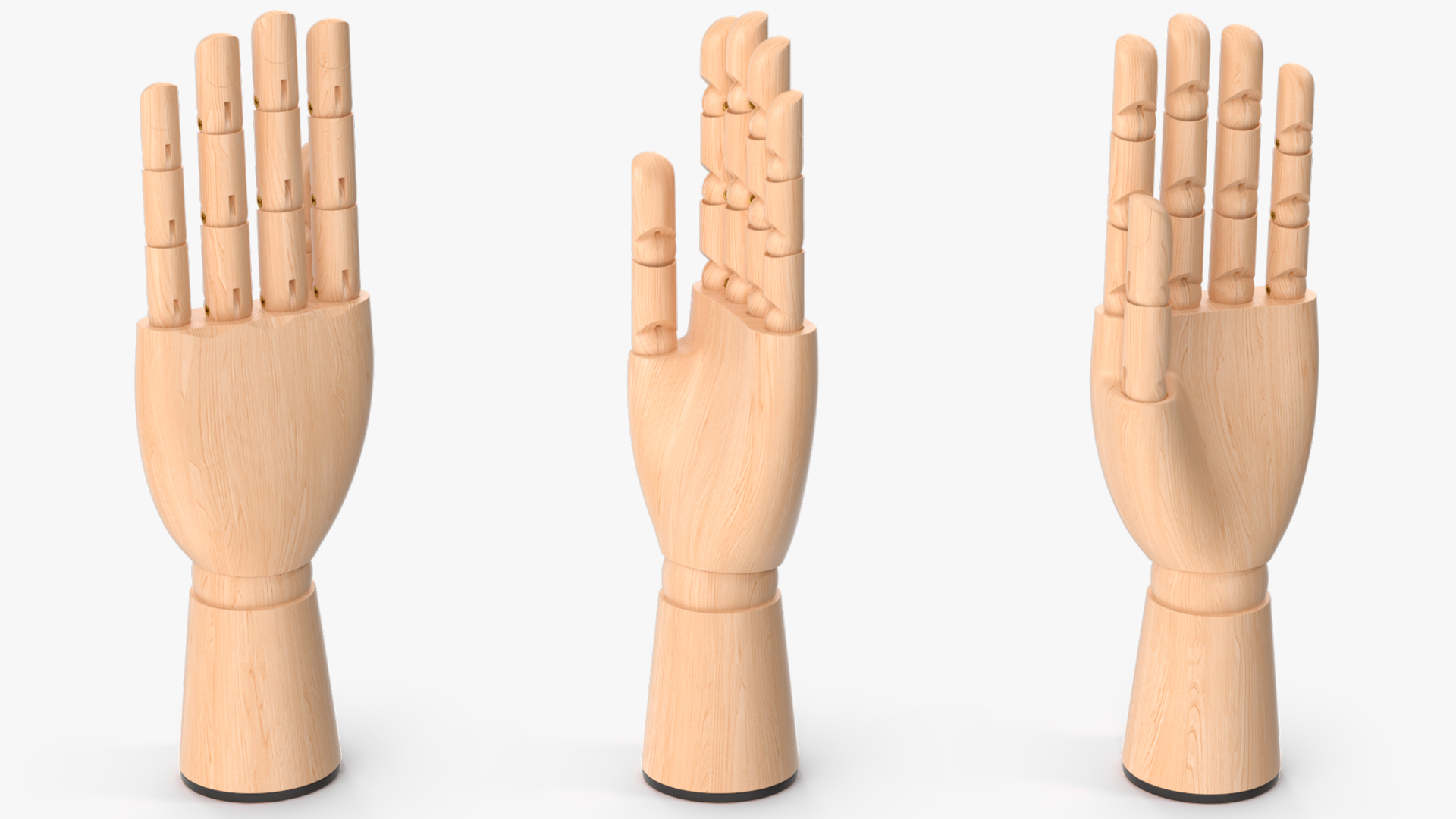 Mannequin Wooden Hand Light 3D