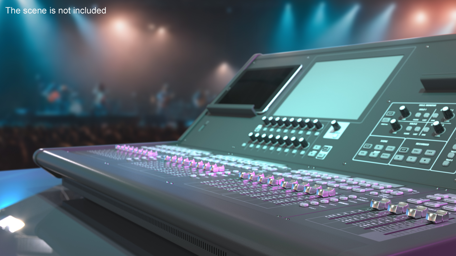 Live Mixing Console Grey 3D model