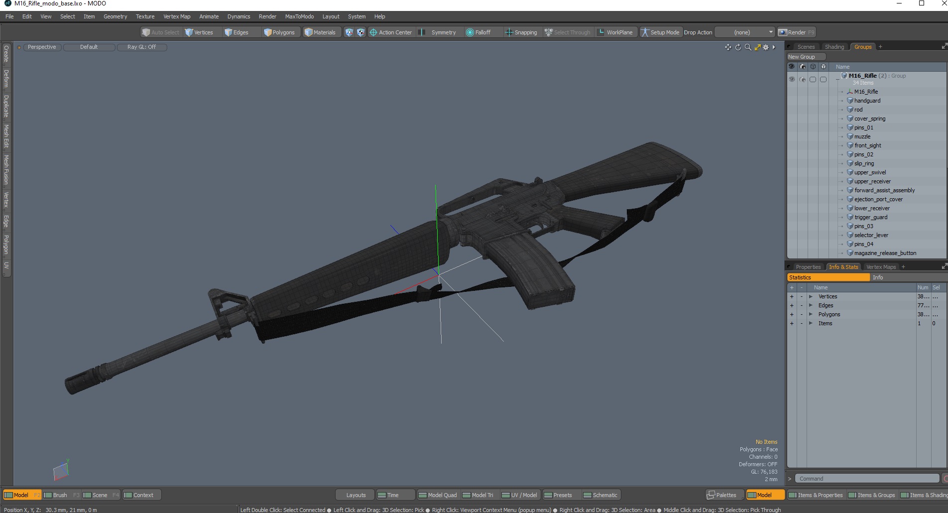 M16 Rifle 3D model