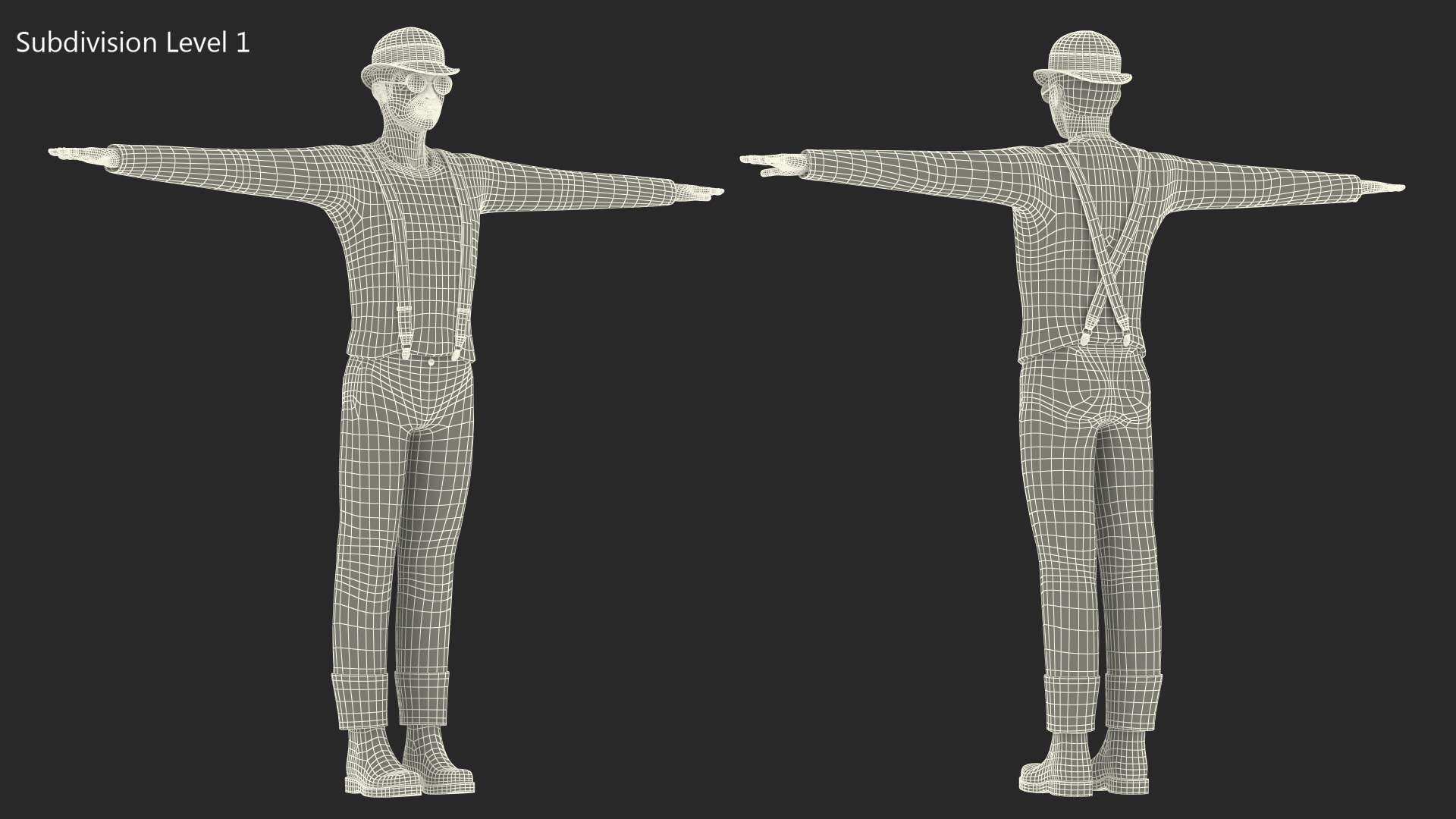 3D model Fashionable Chinese Man Rigged