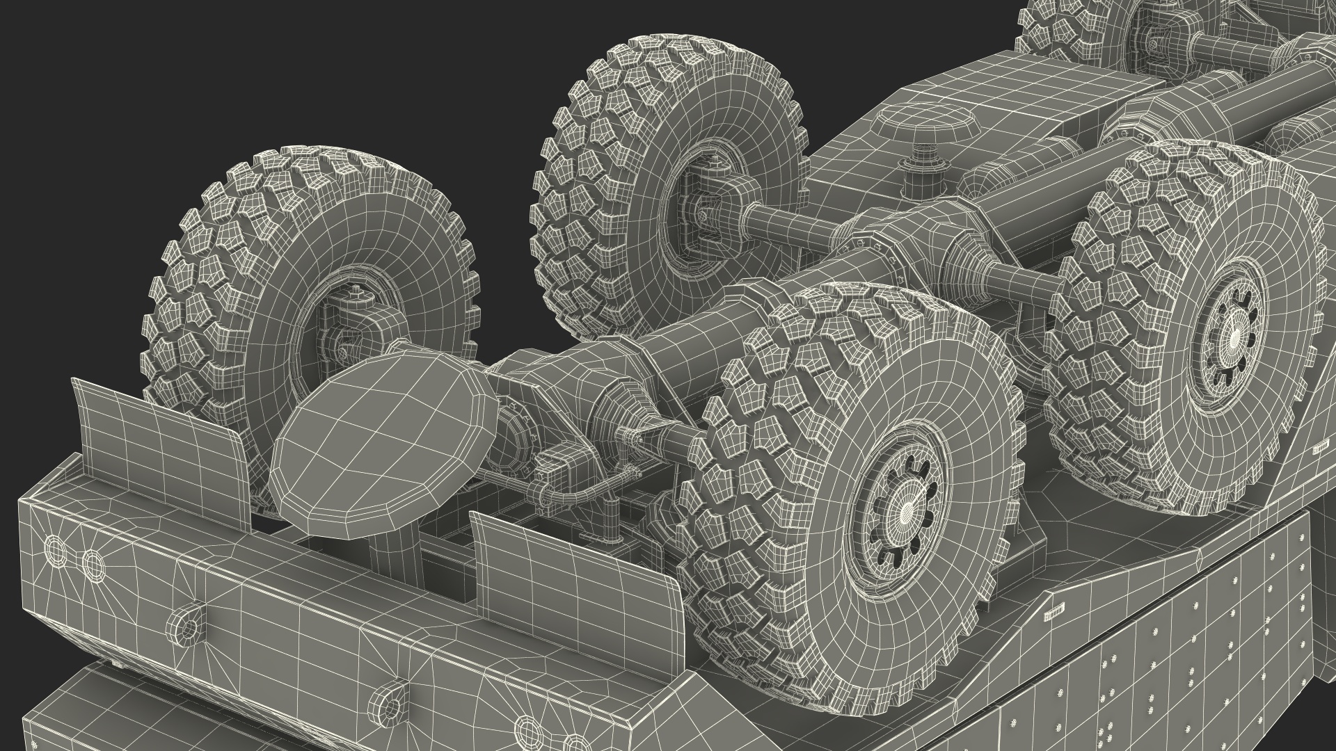 3D model Wheeled Armored Howitzer in Desert Camouflage