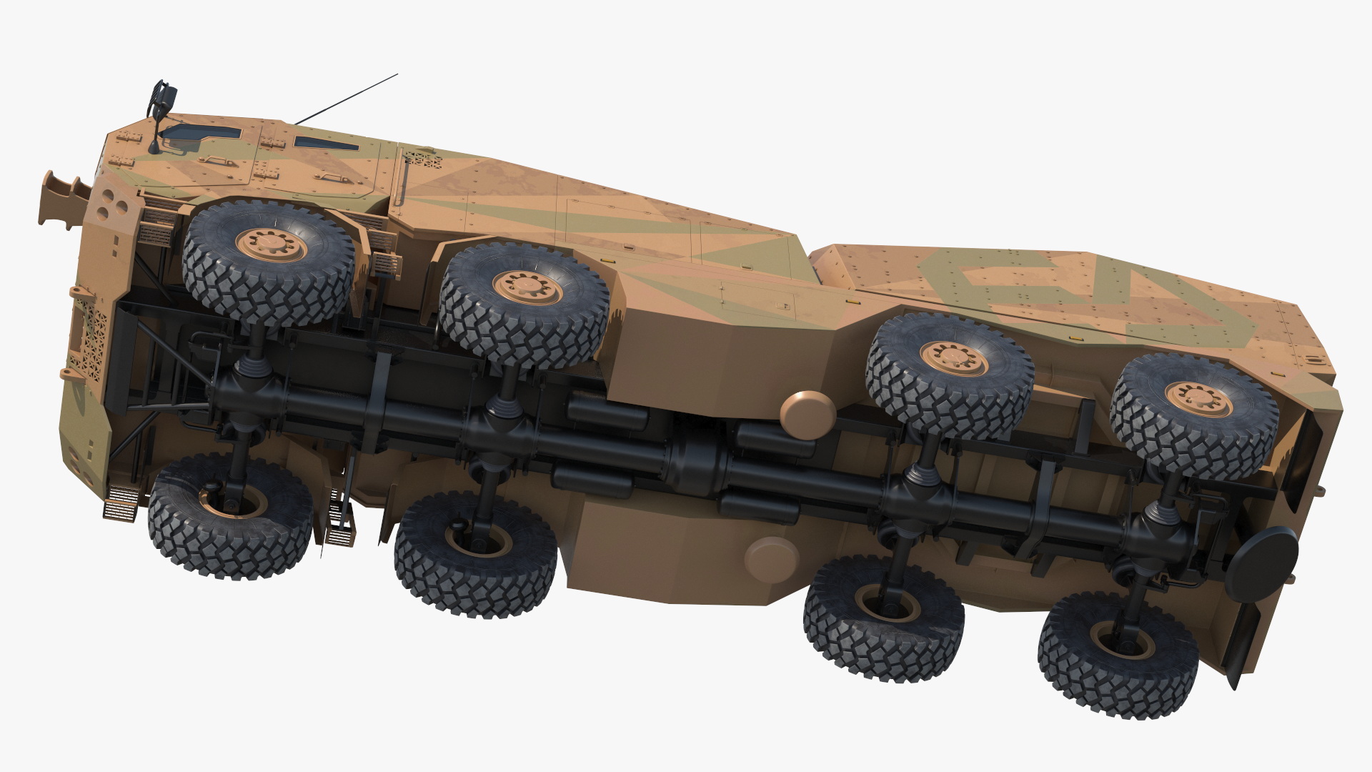 3D model Wheeled Armored Howitzer in Desert Camouflage