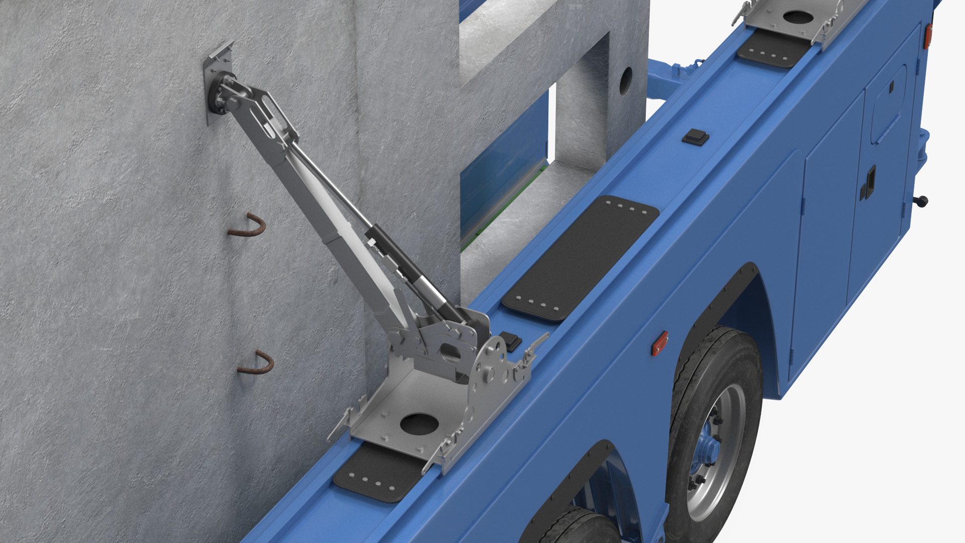 Concrete Panel Semi Trailer Loaded 3D model