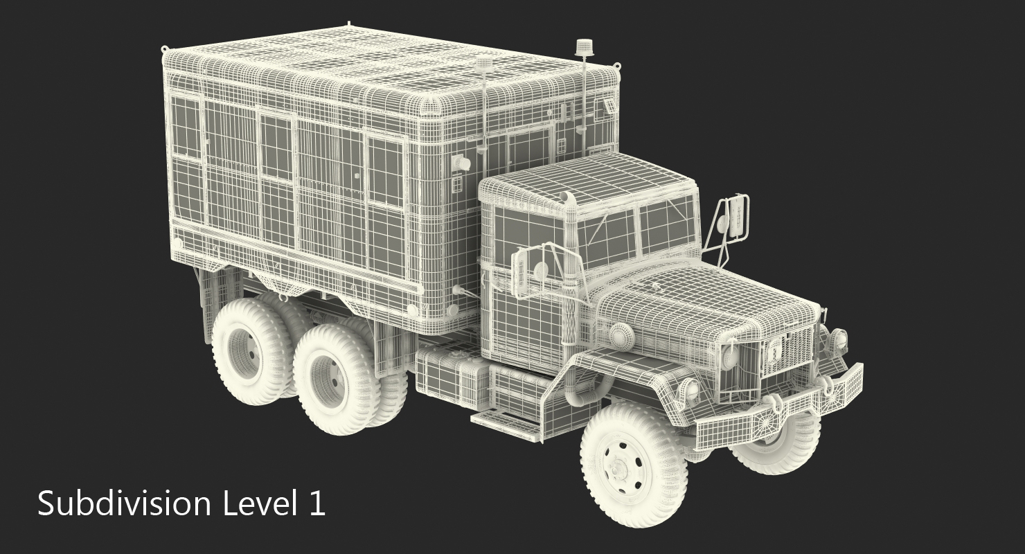 US Truck M109 Shop Van Rigged 3D model