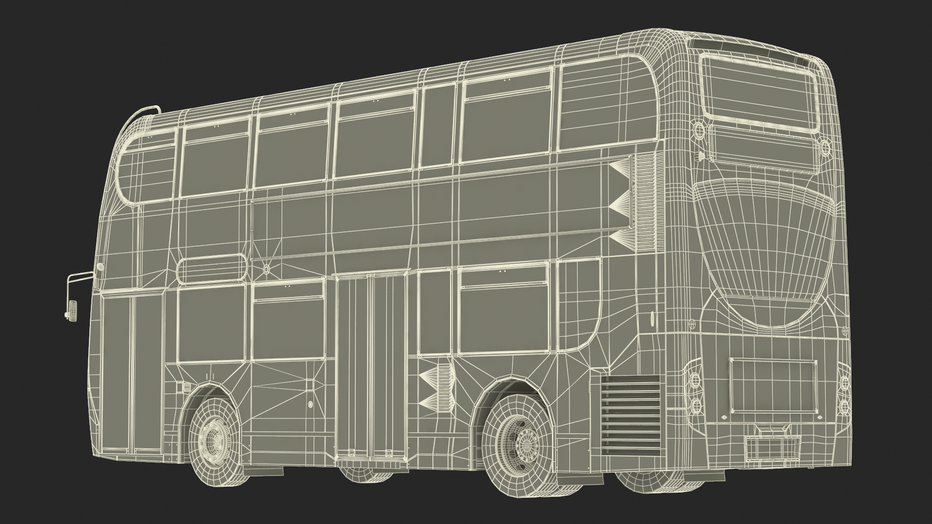 3D Double Decker City Bus Enviro400 Simple Interior model