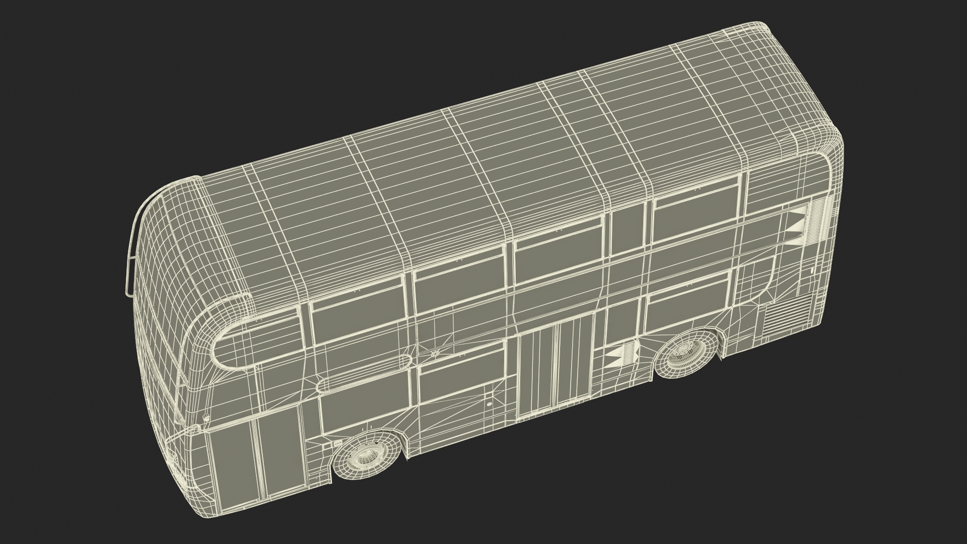 3D Double Decker City Bus Enviro400 Simple Interior model