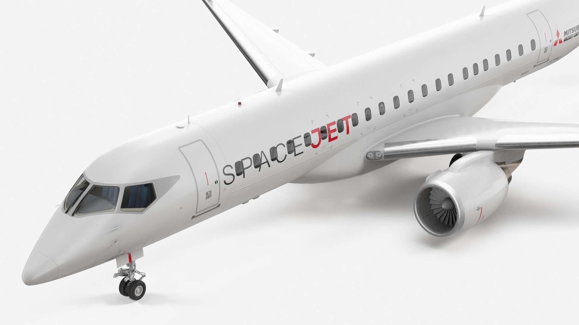 3D model Mitsubishi SpaceJet M90 Rigged