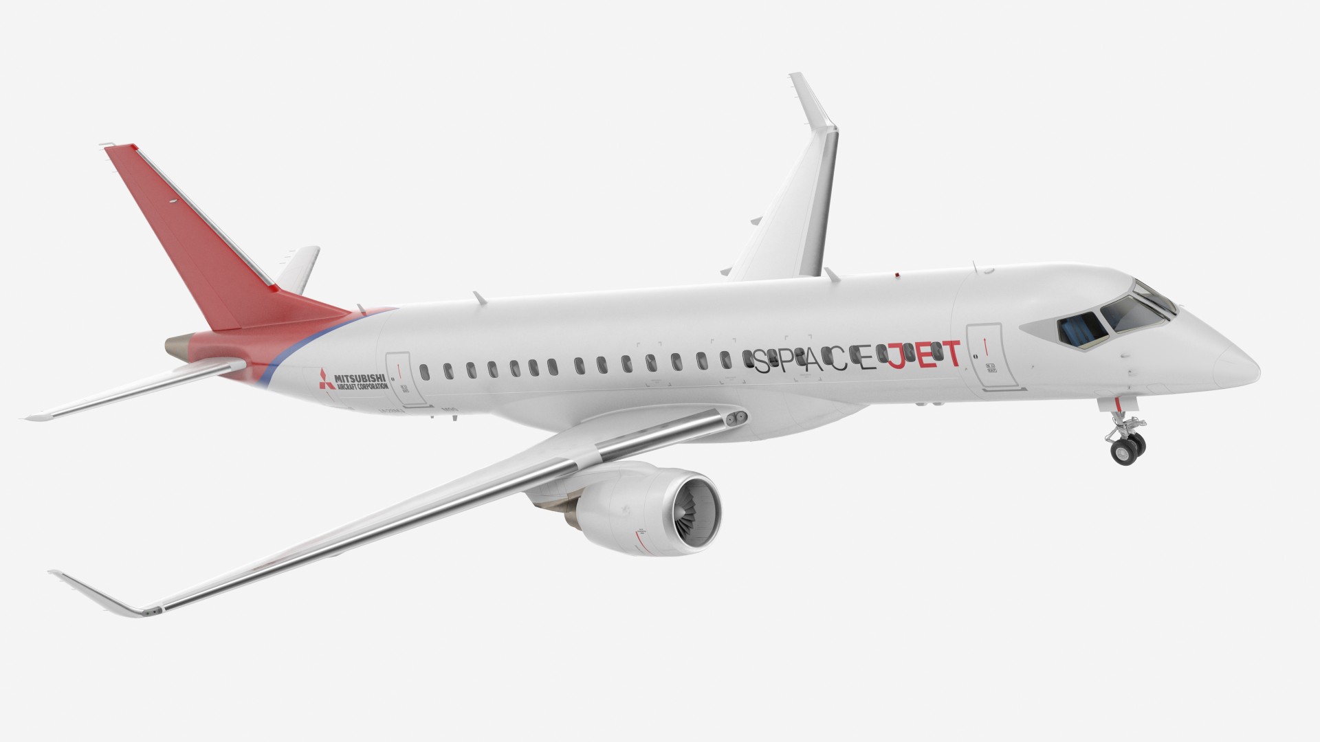 3D model Mitsubishi SpaceJet M90 Rigged