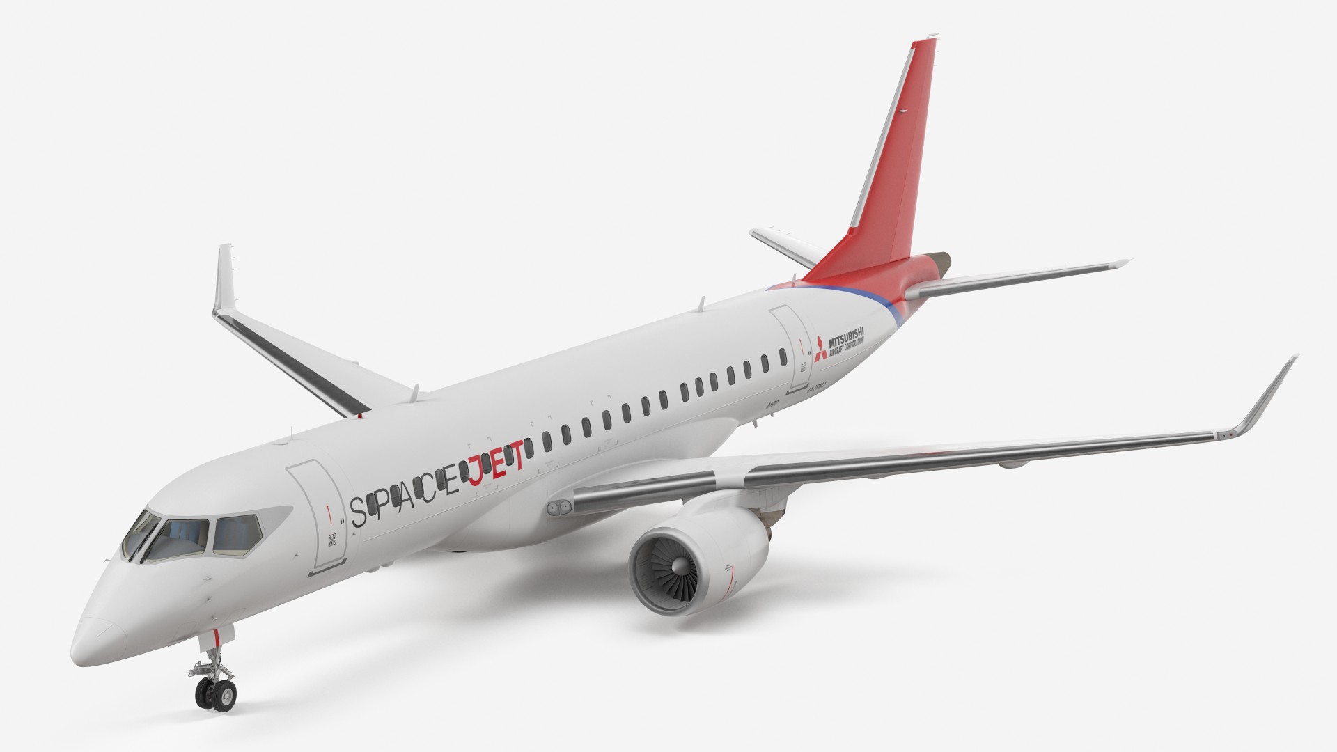 3D model Mitsubishi SpaceJet M90 Rigged