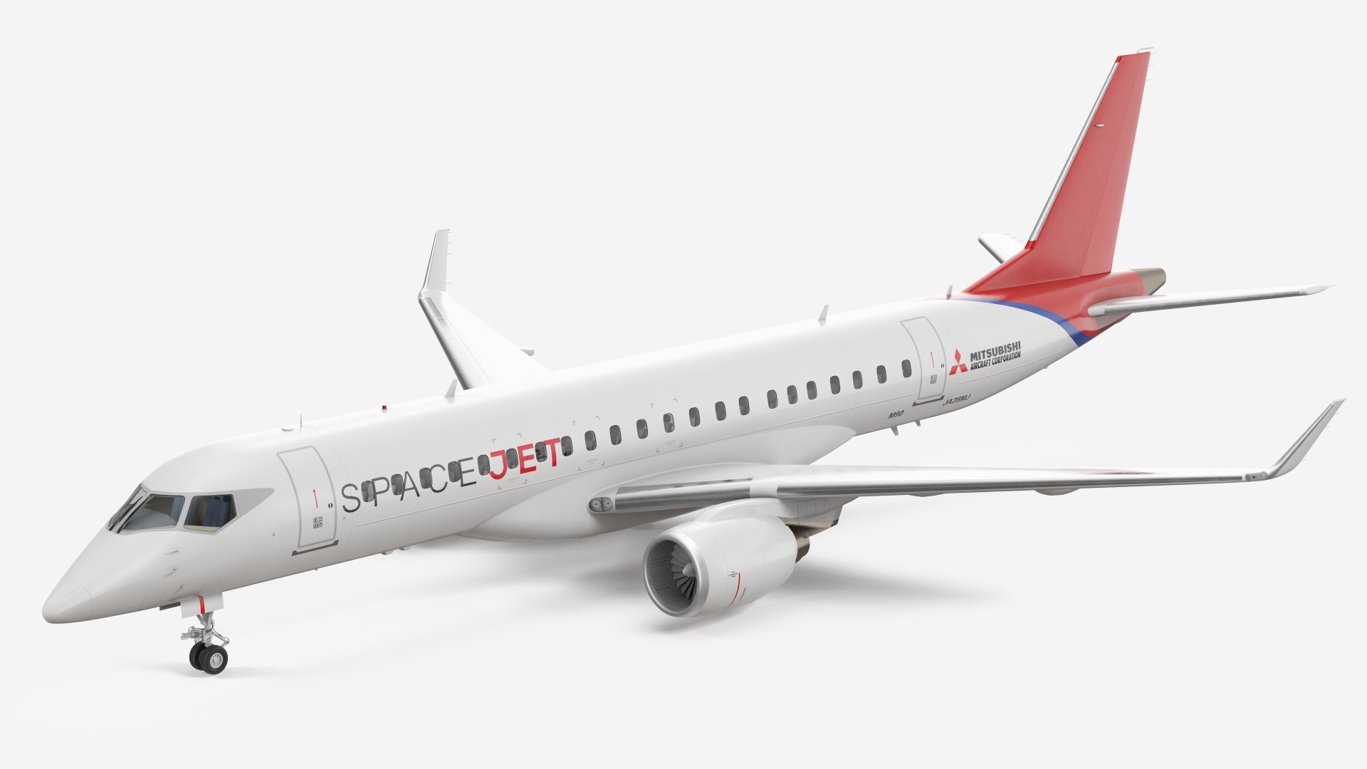 3D model Mitsubishi SpaceJet M90 Rigged