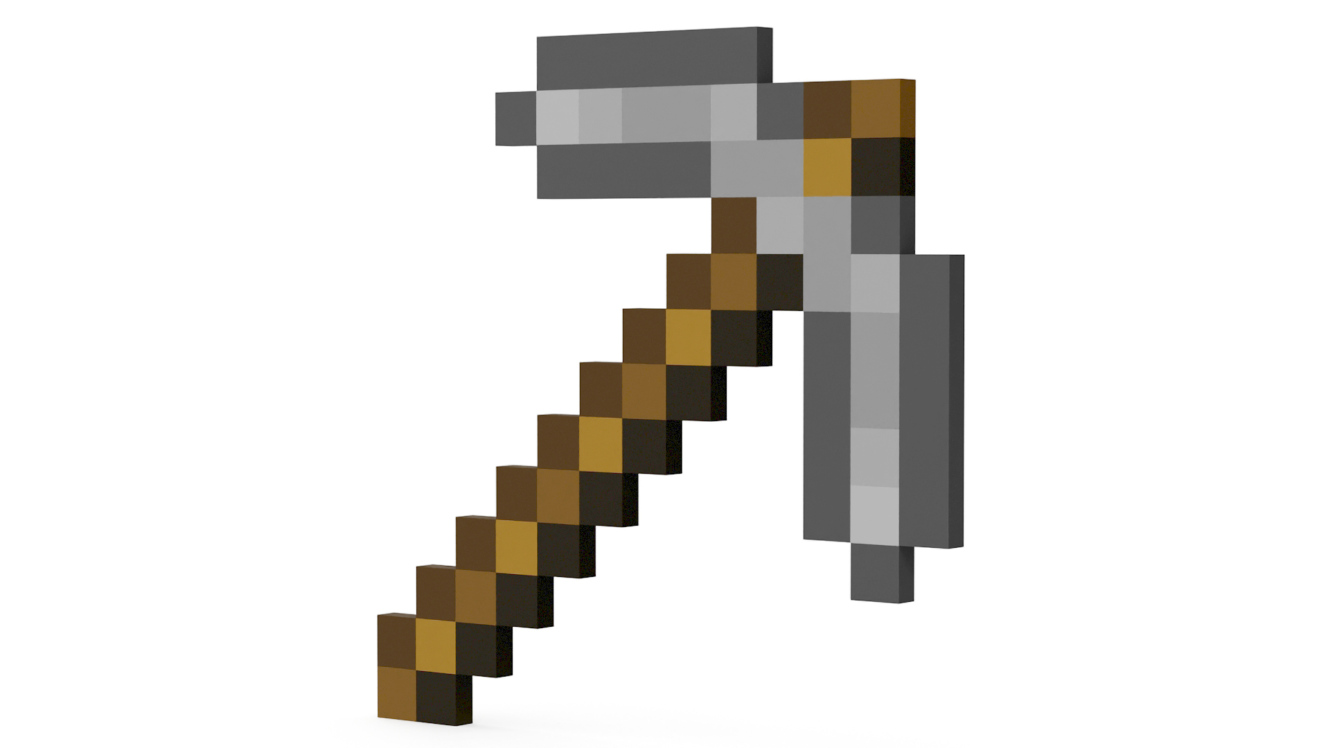 3D Minecraft Stone Pickaxe model