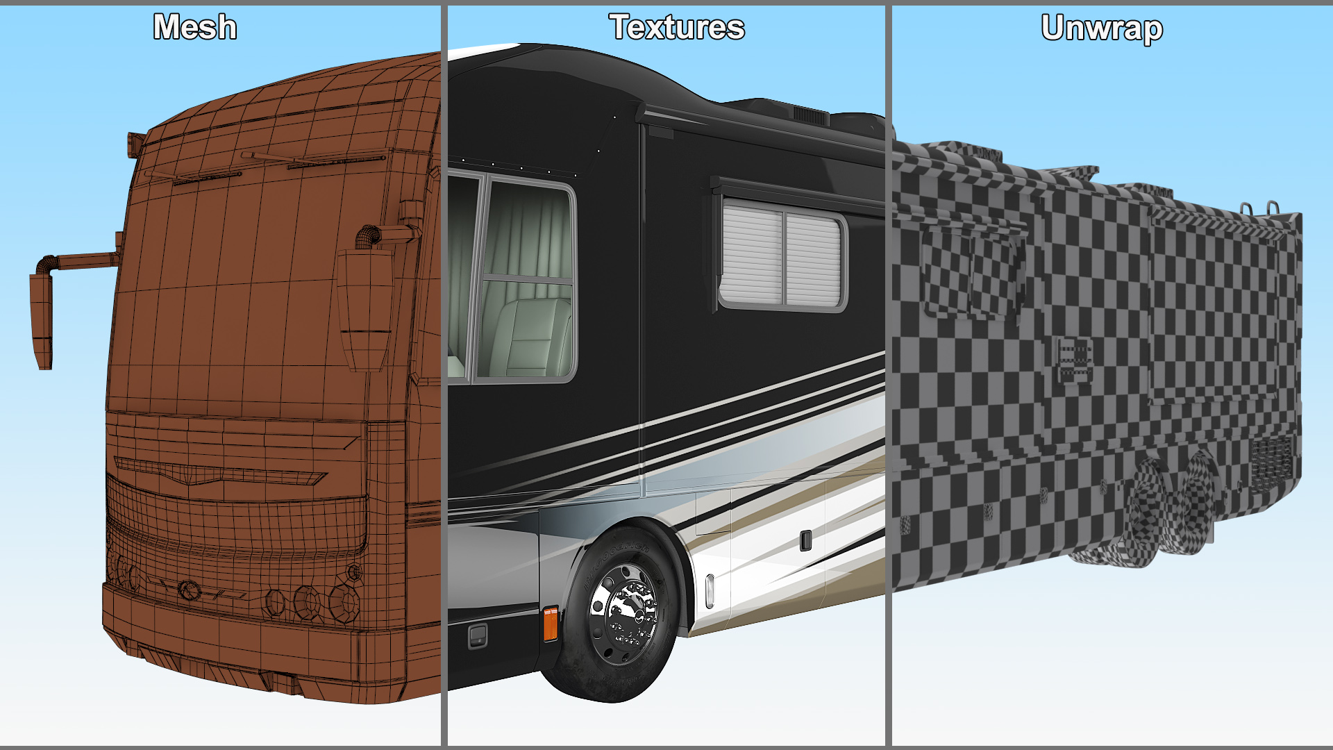 Luxury Motorhome Coach 3D