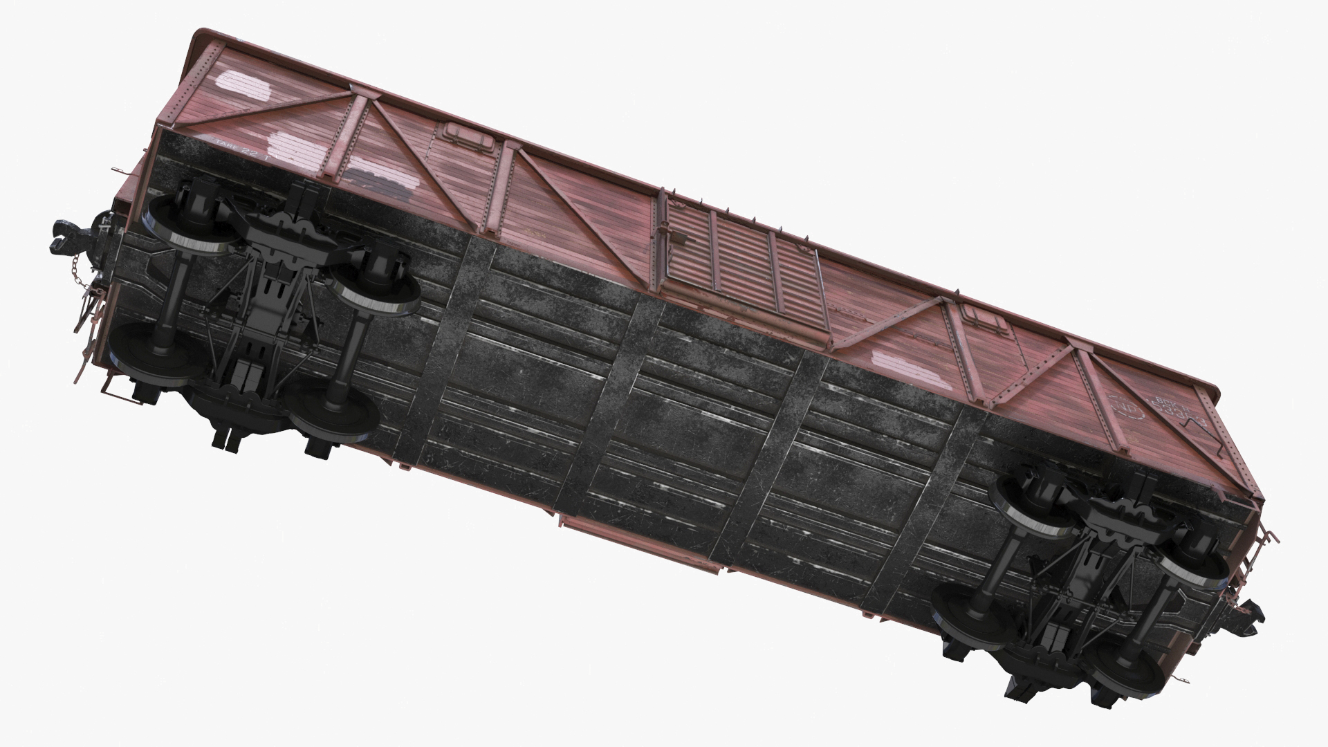 3D model Steam Engine with Freight Cars