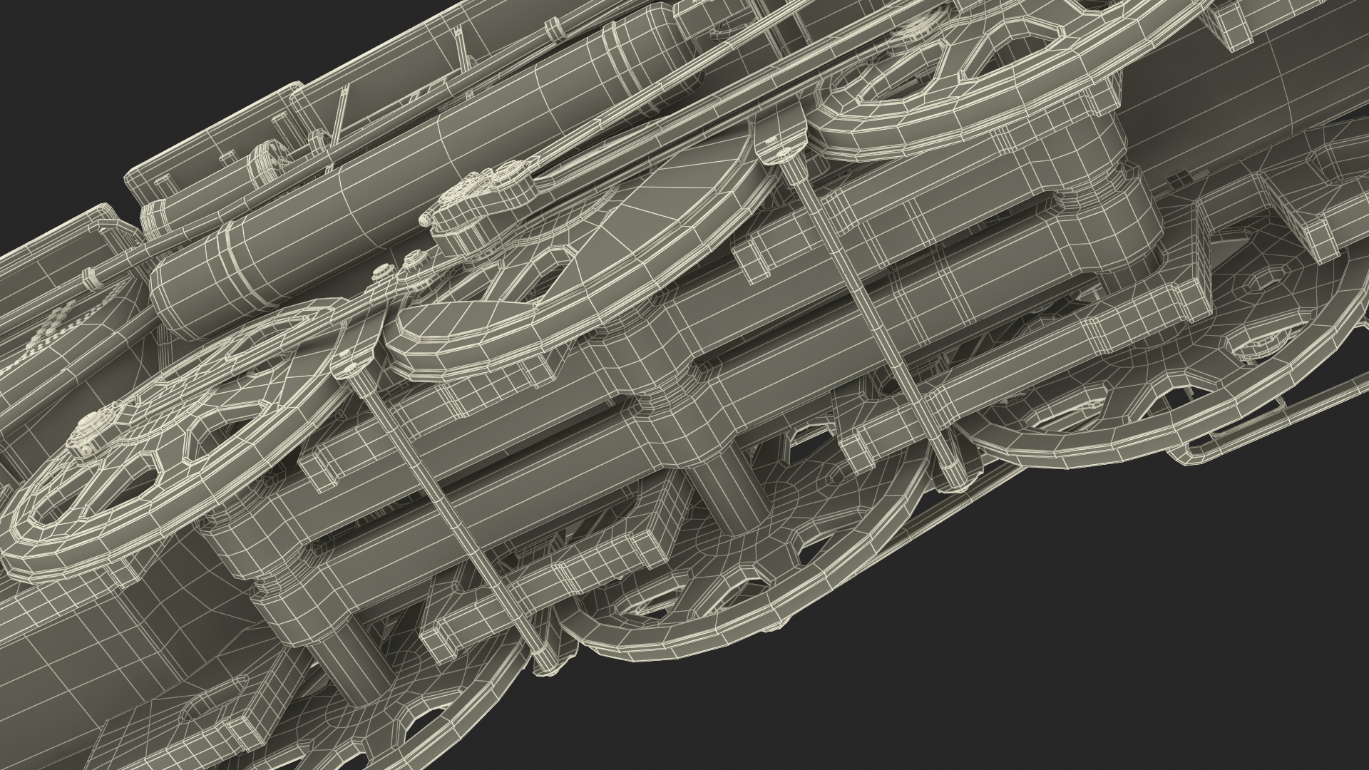 3D model Steam Engine with Freight Cars