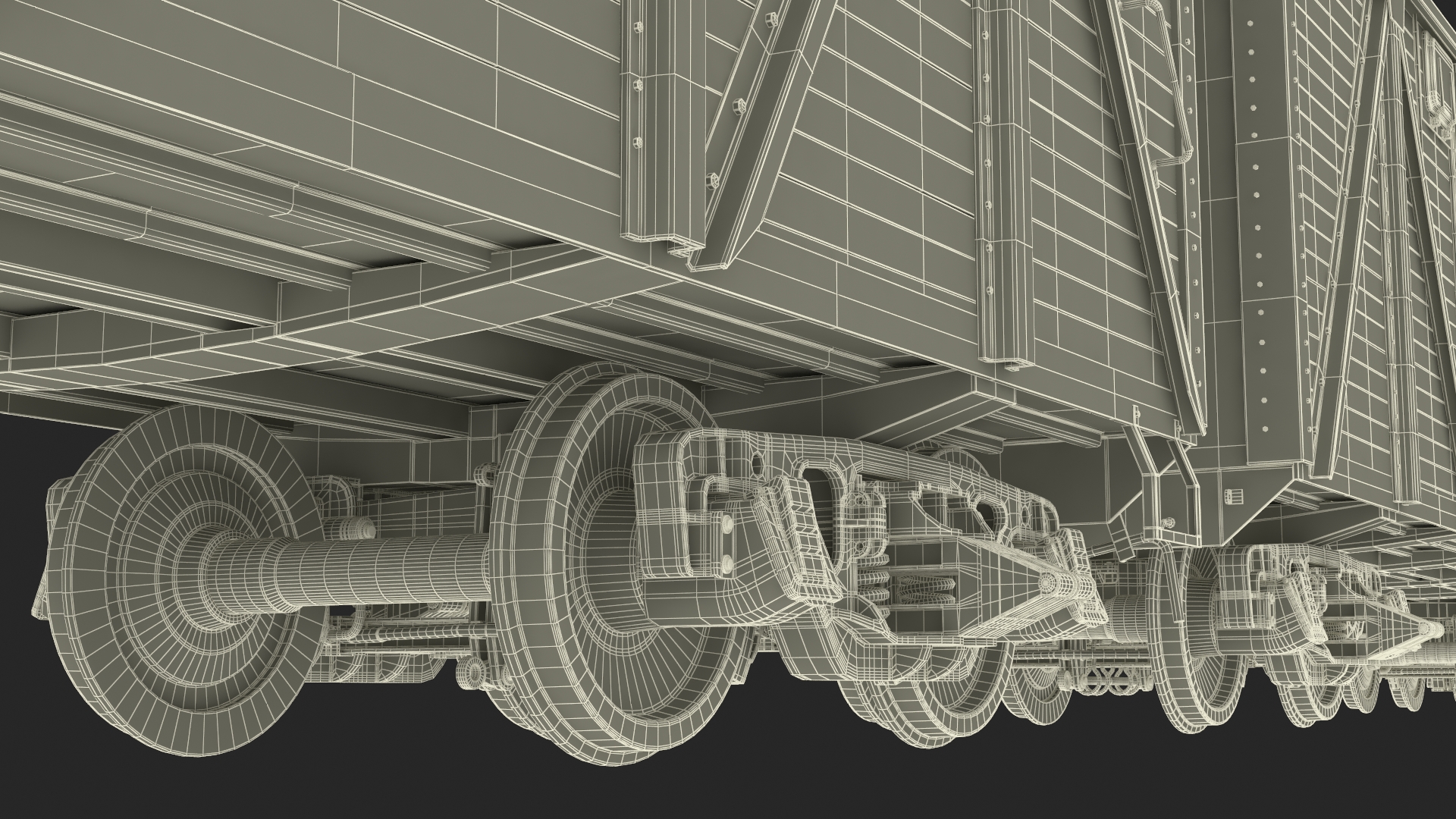 3D model Steam Engine with Freight Cars