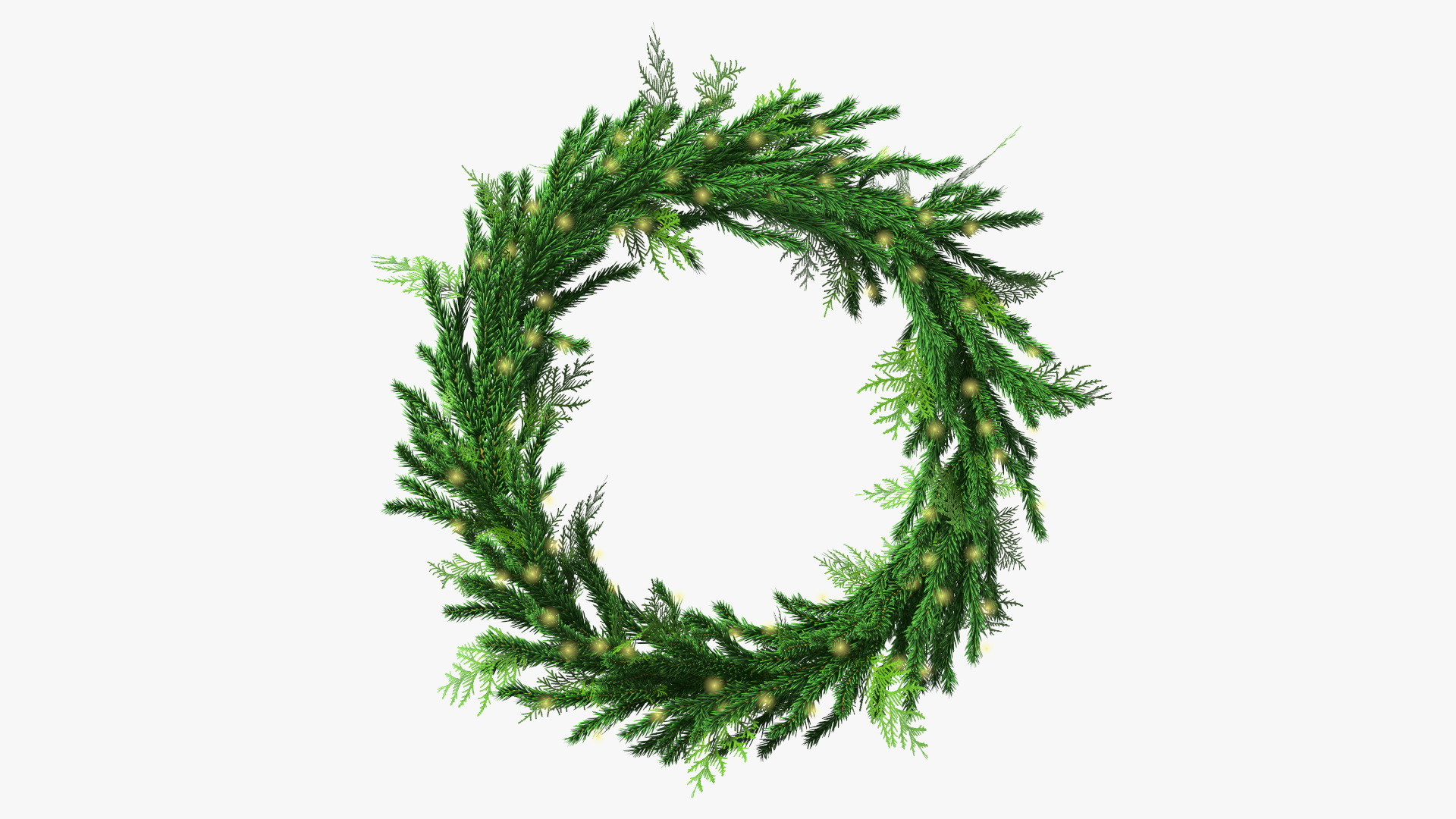 Christmas Wreath Garland 3D model