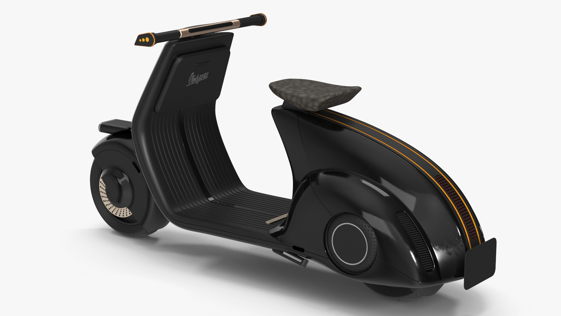 Modern Electric Scooter Black 3D model