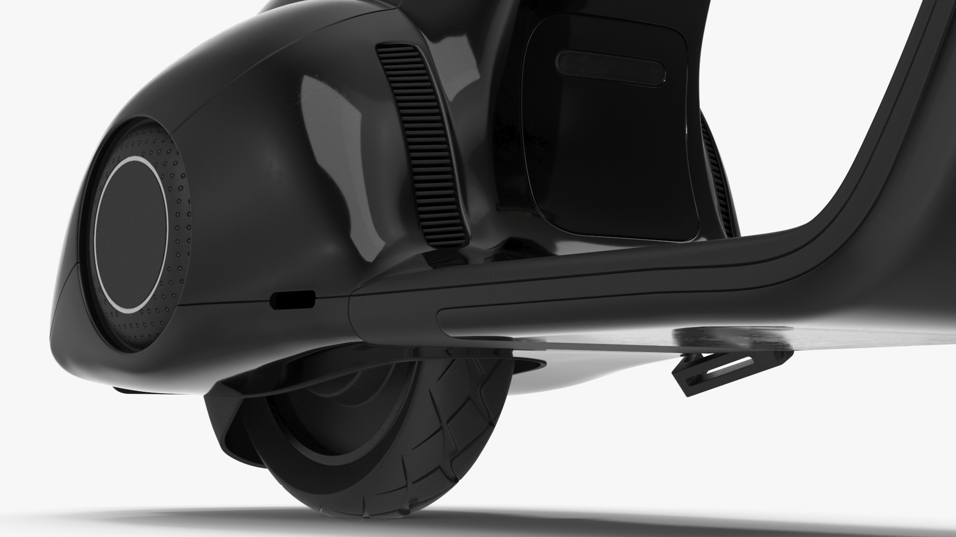 Modern Electric Scooter Black 3D model