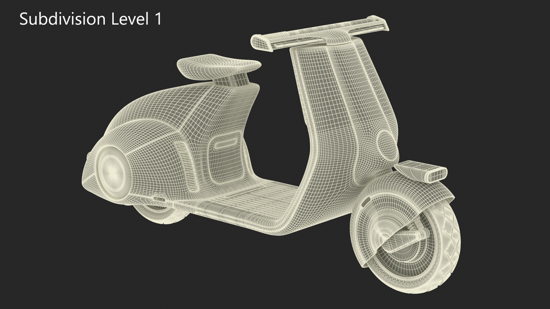 Modern Electric Scooter Black 3D model